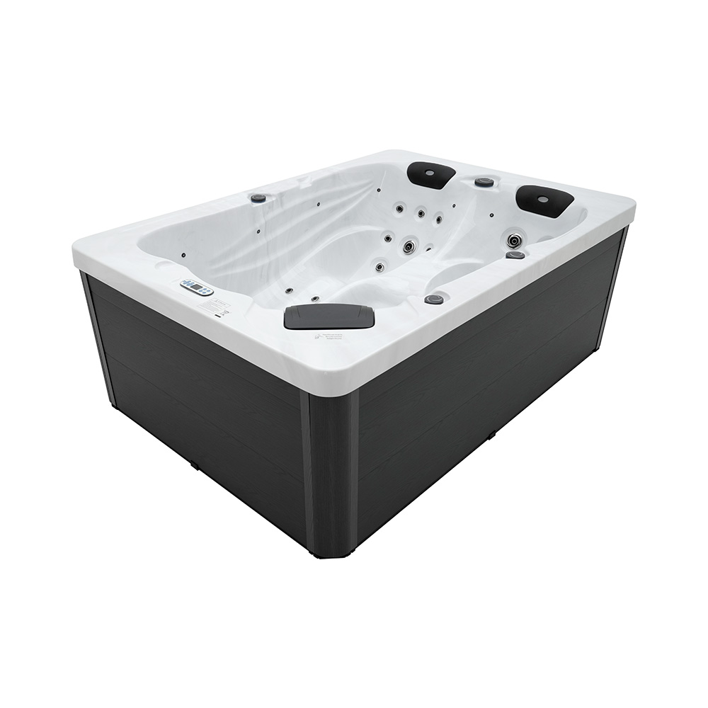 Outdoor Whirlpool mit Treppe und Thermoabdeckung SUNSET - 220 x 156 cm für 3 Personen