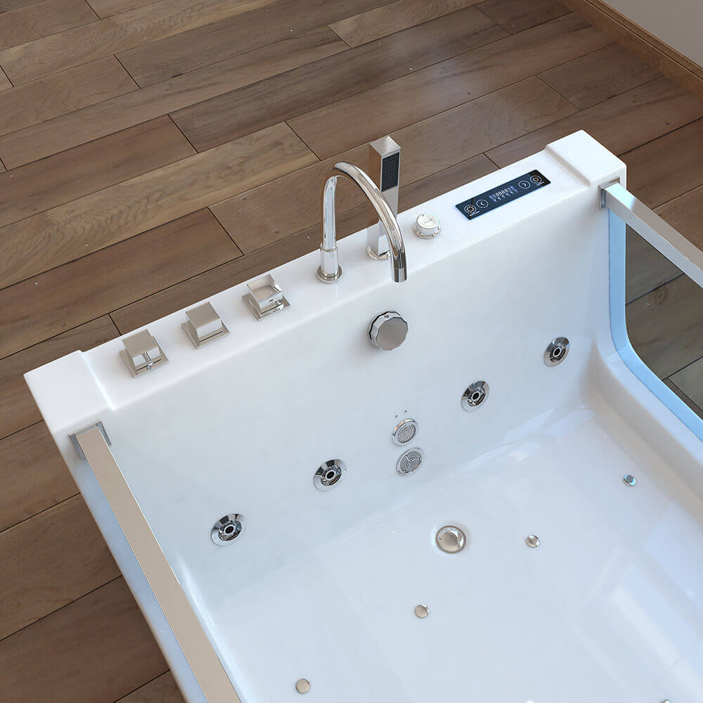 Whirlpool Badewanne mit Lichttherapie ATLANTIC XL 180 x 120