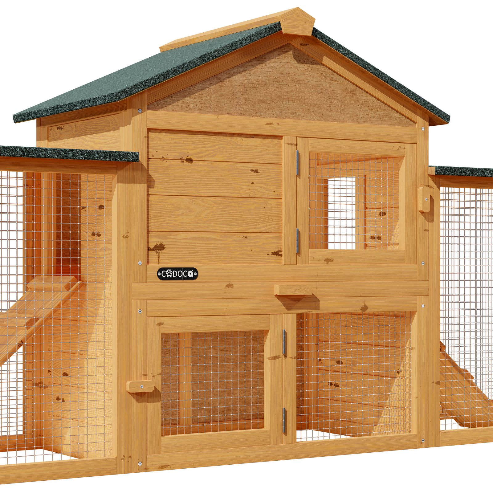 Hasenstall Kaninchenstall 2 Etagen 204x45x84cm