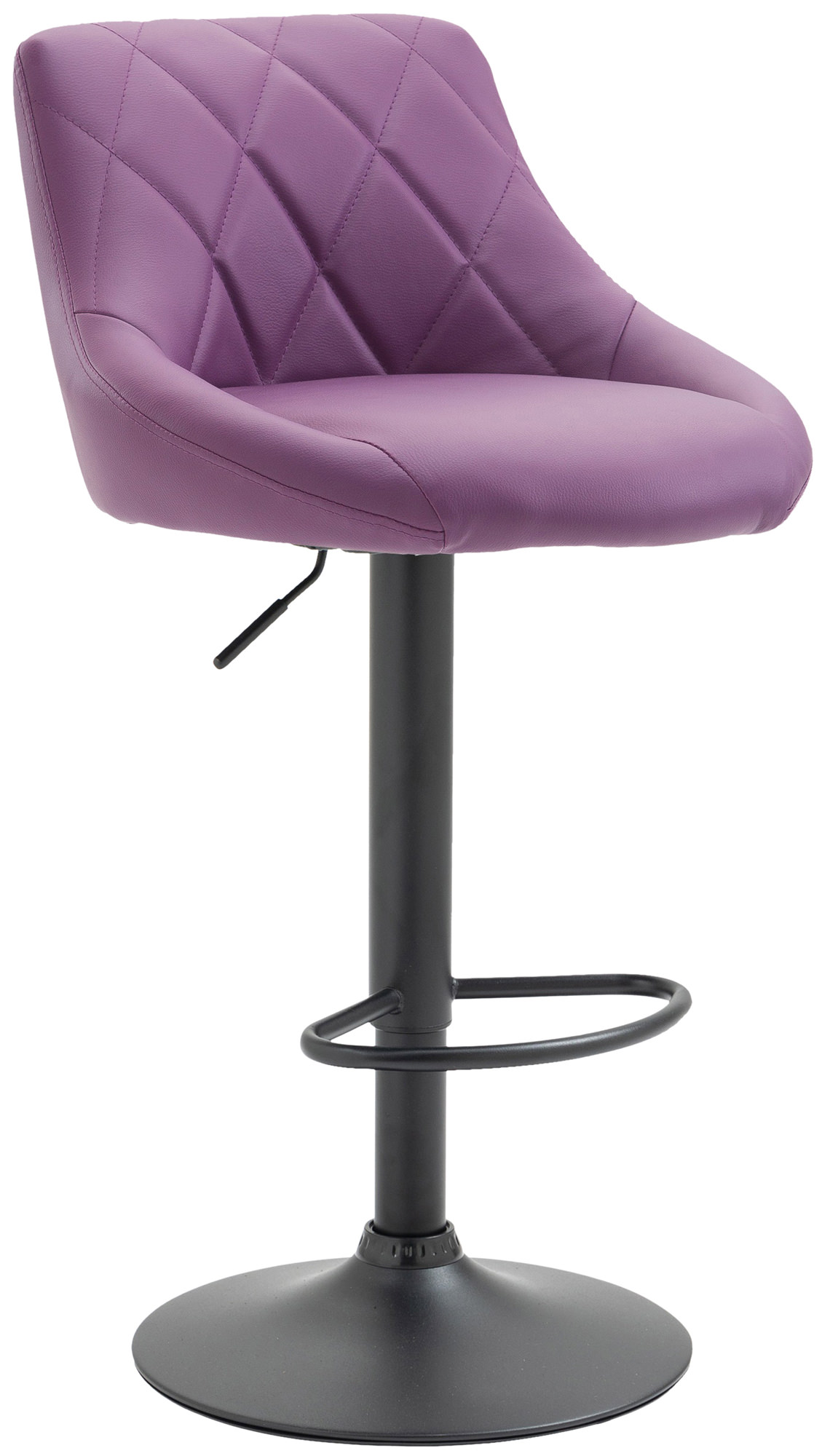 Barhocker Lazio Kunstleder schwarz, lila