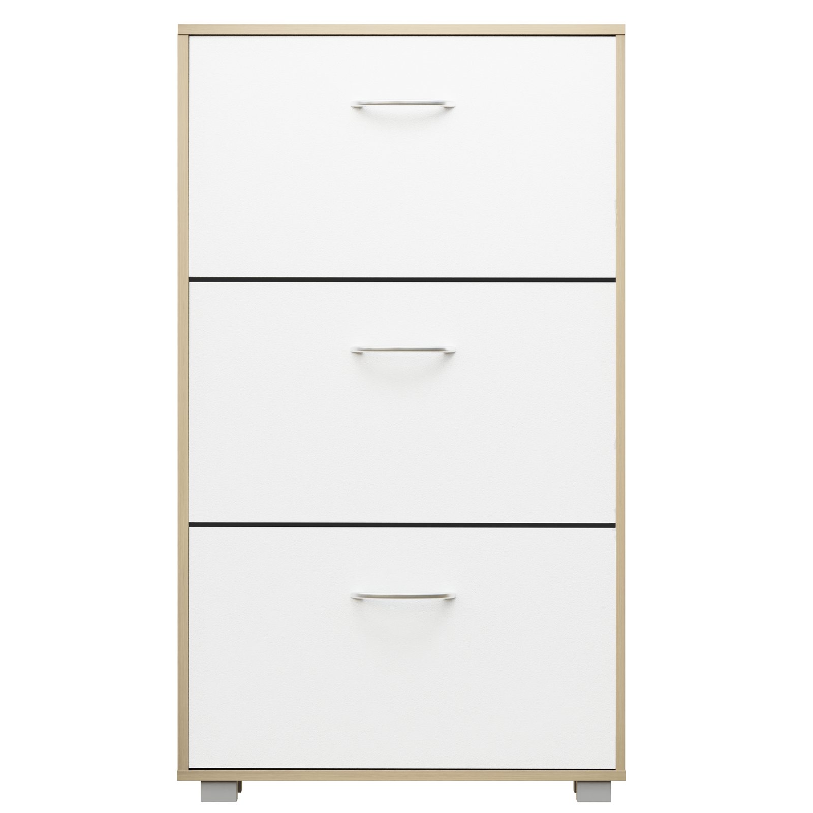 Schuhschrank Eiche/Weiß 115x60x24cm