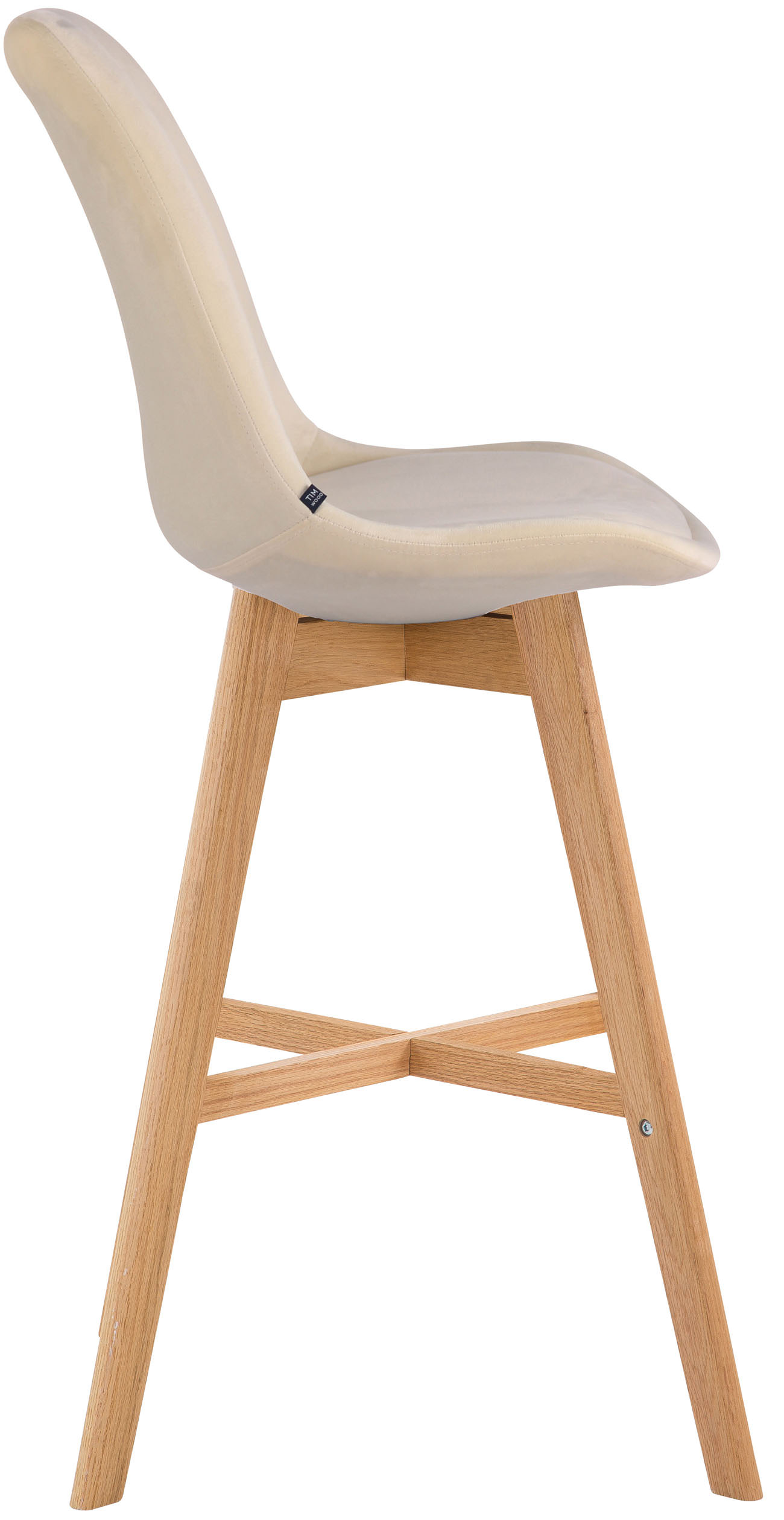 2er Set Barhocker Cannes Samt natura, creme