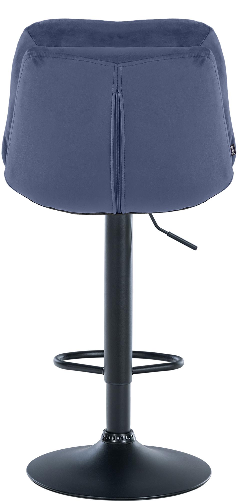 Barhocker Laurel Samt schwarz, blau