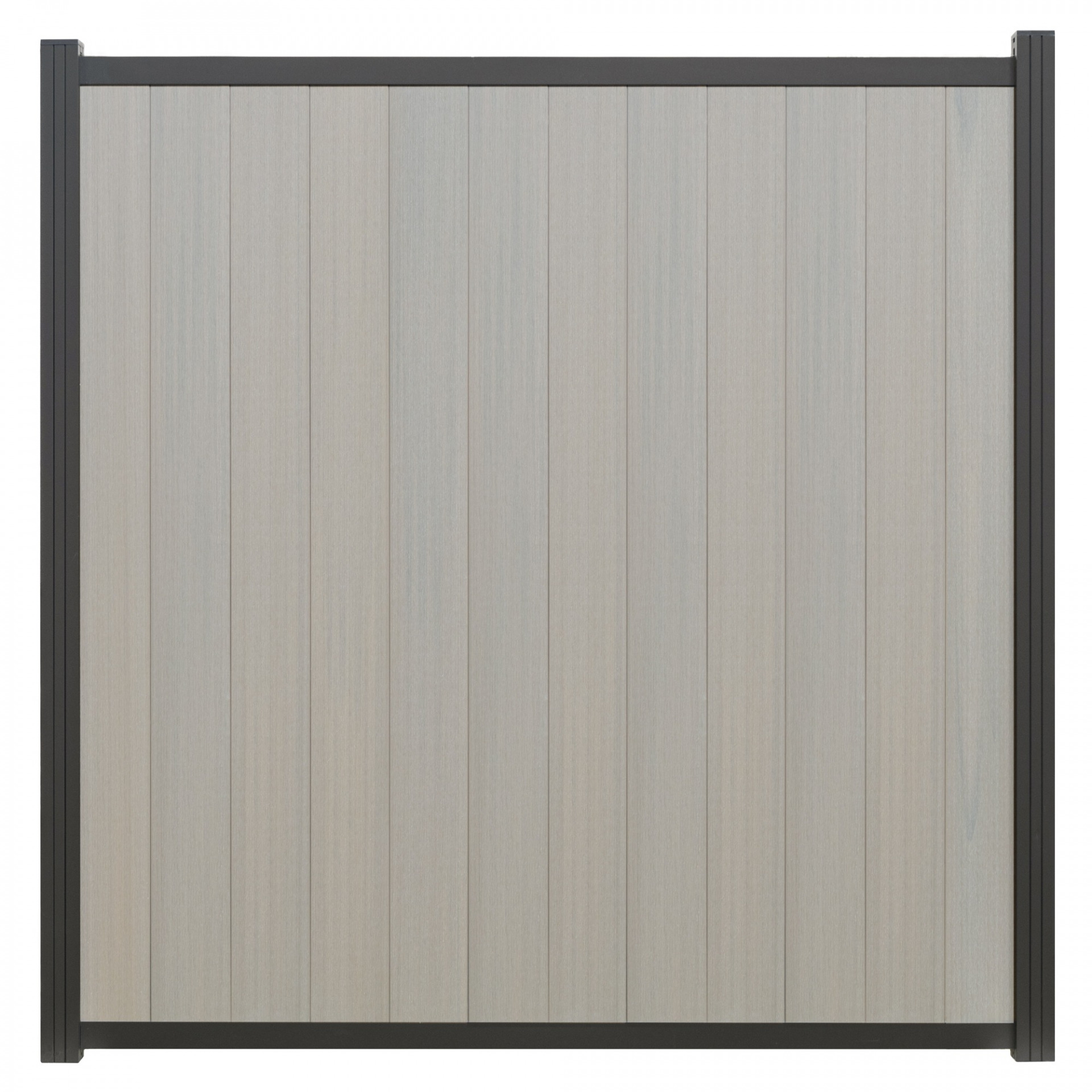 ECOSTECK-Set für Senkrechtmontage, Anthrazit, Start und Endleiste verstärkt, 50/50 x 24 x 1655 mm, Aluminium