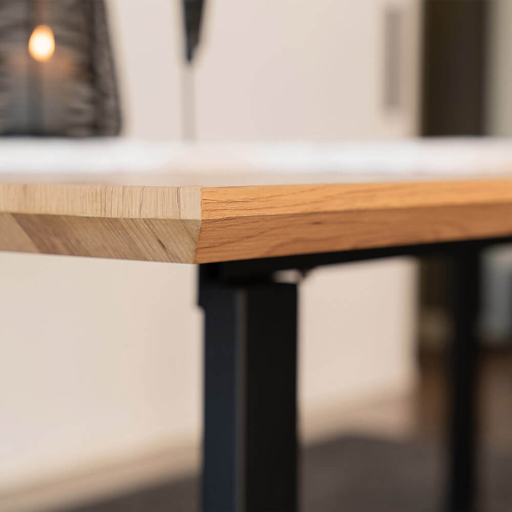 Esstisch Eckig AVENCIA inkl. Sternfuß - 200 x 120 cm Light Oak