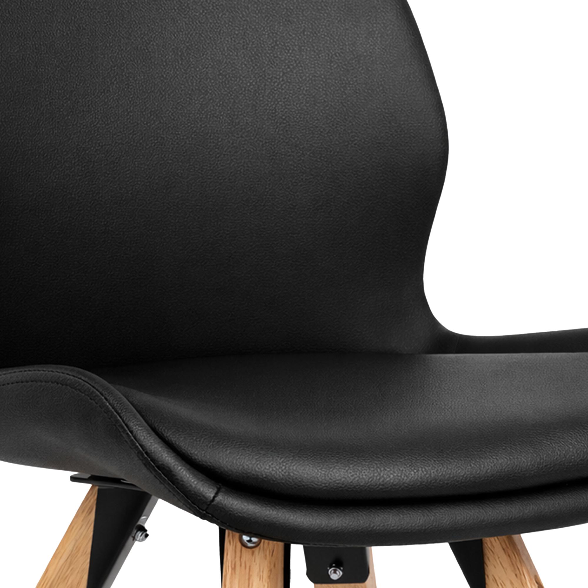 2er Set Stuhl Luna Kunstleder, schwarz