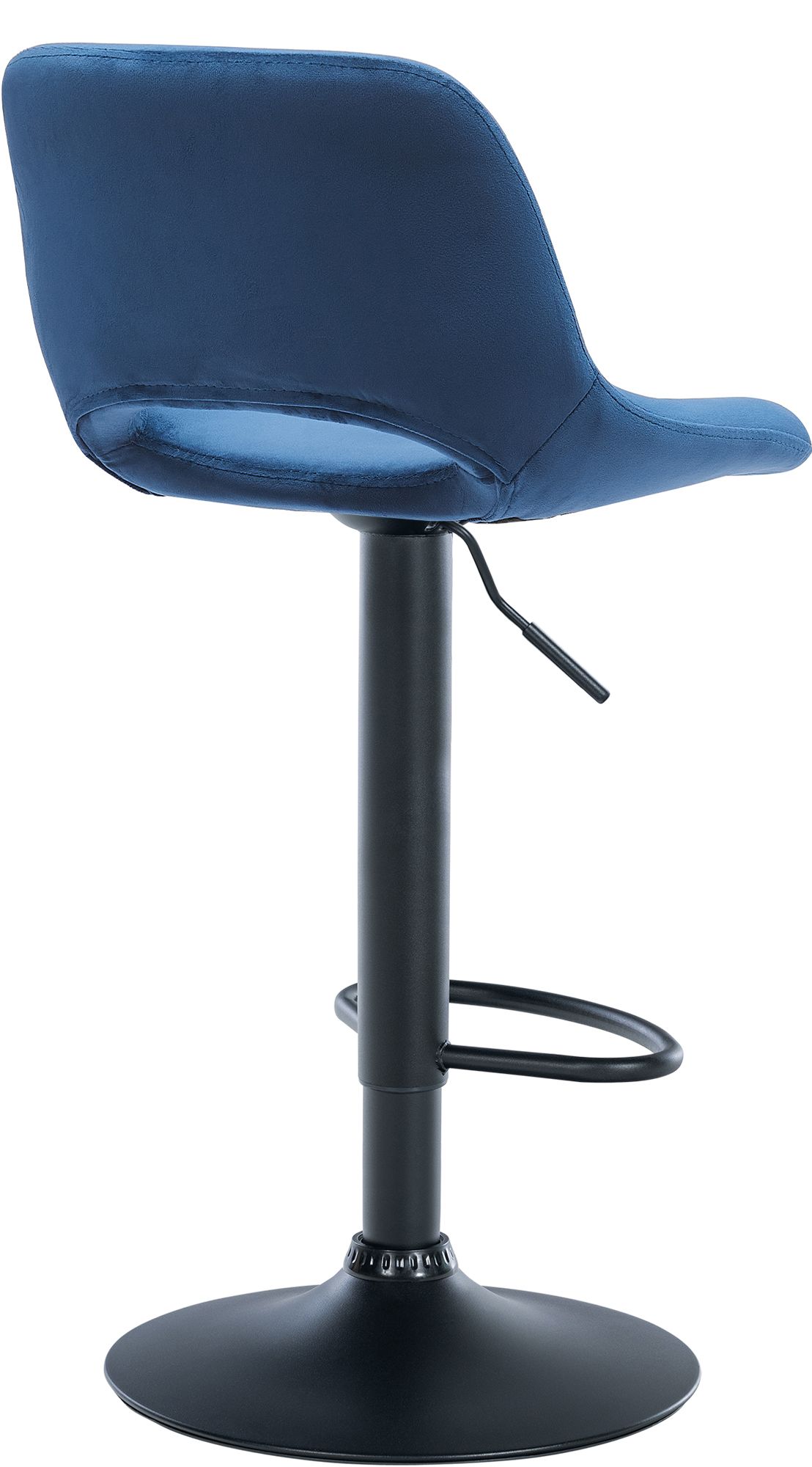 2er Set Barhocker Camden Samt schwarz, blau