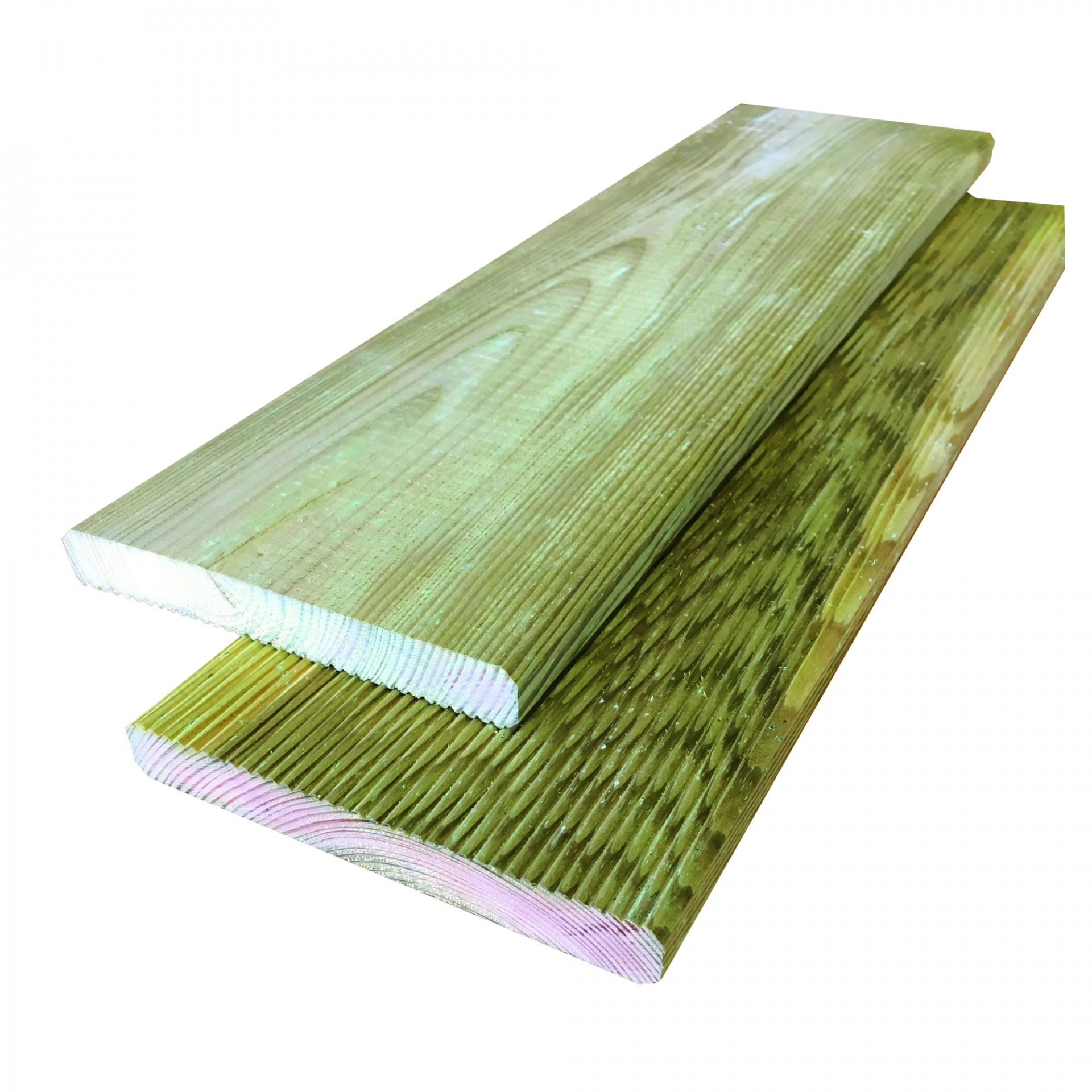 Konstruktionsholz, 19 x 145 x 2000 mm, kdi grün, 1-seitig geriffelt