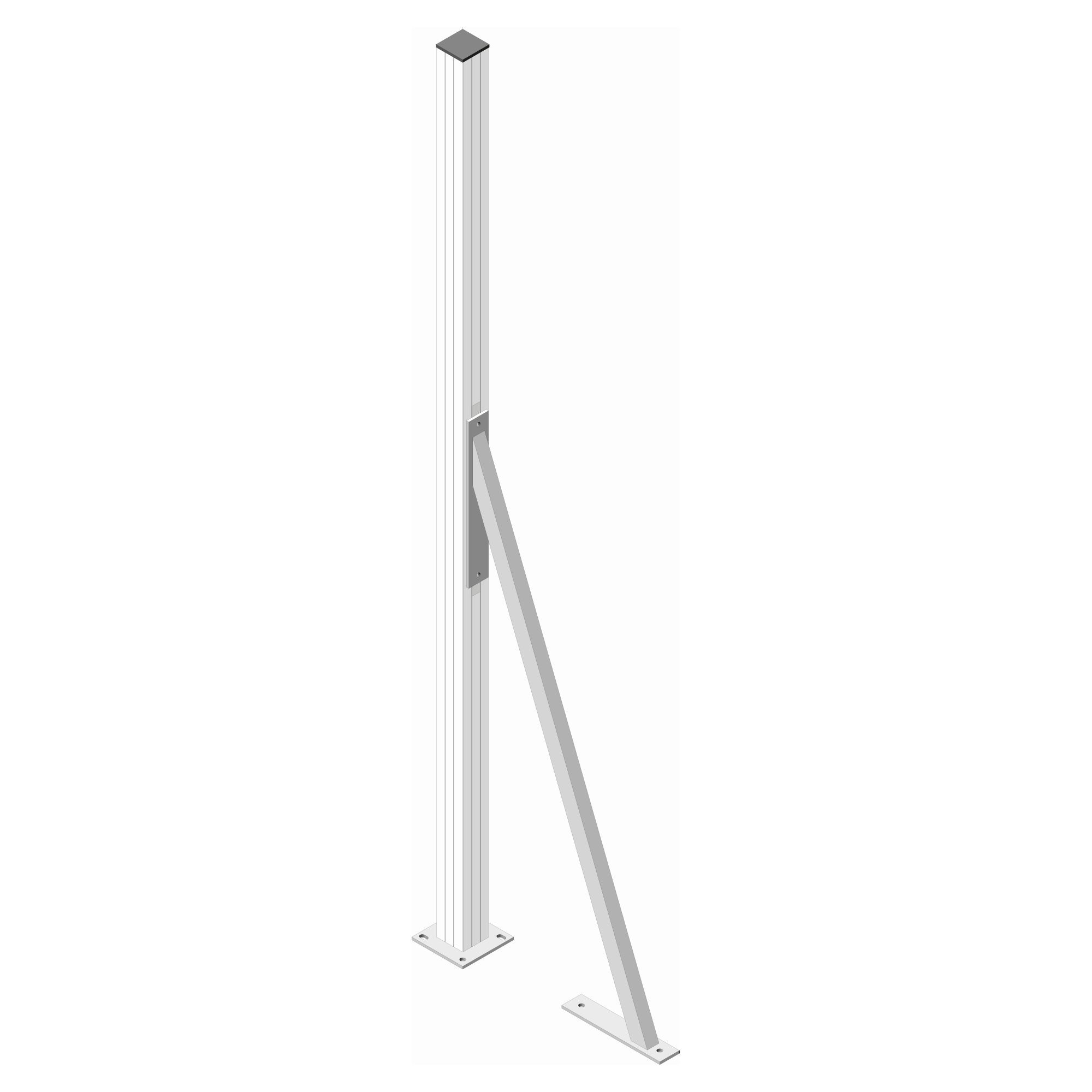VETRO System-Sturmanker, Länge 1150 mm,, Anthrazit Struktur