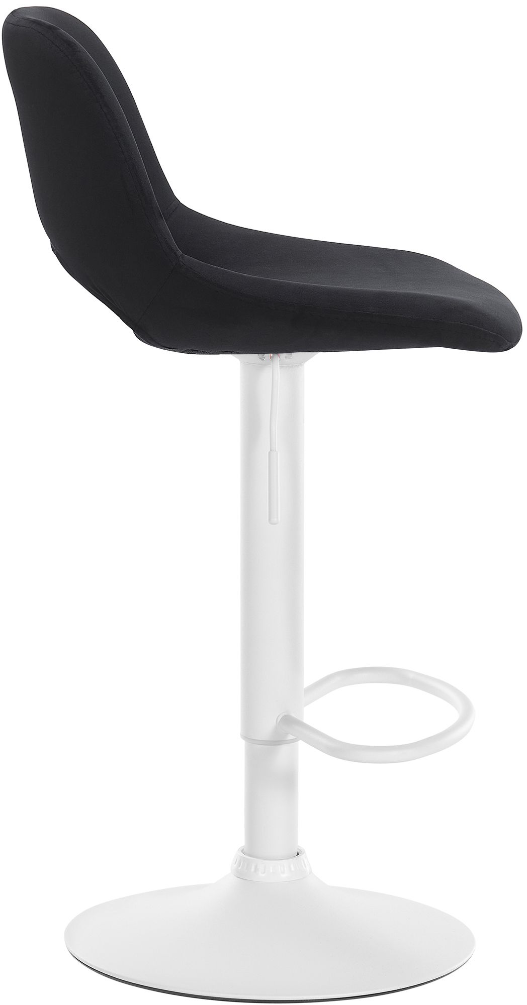 Barhocker Camden Samt weiß, schwarz