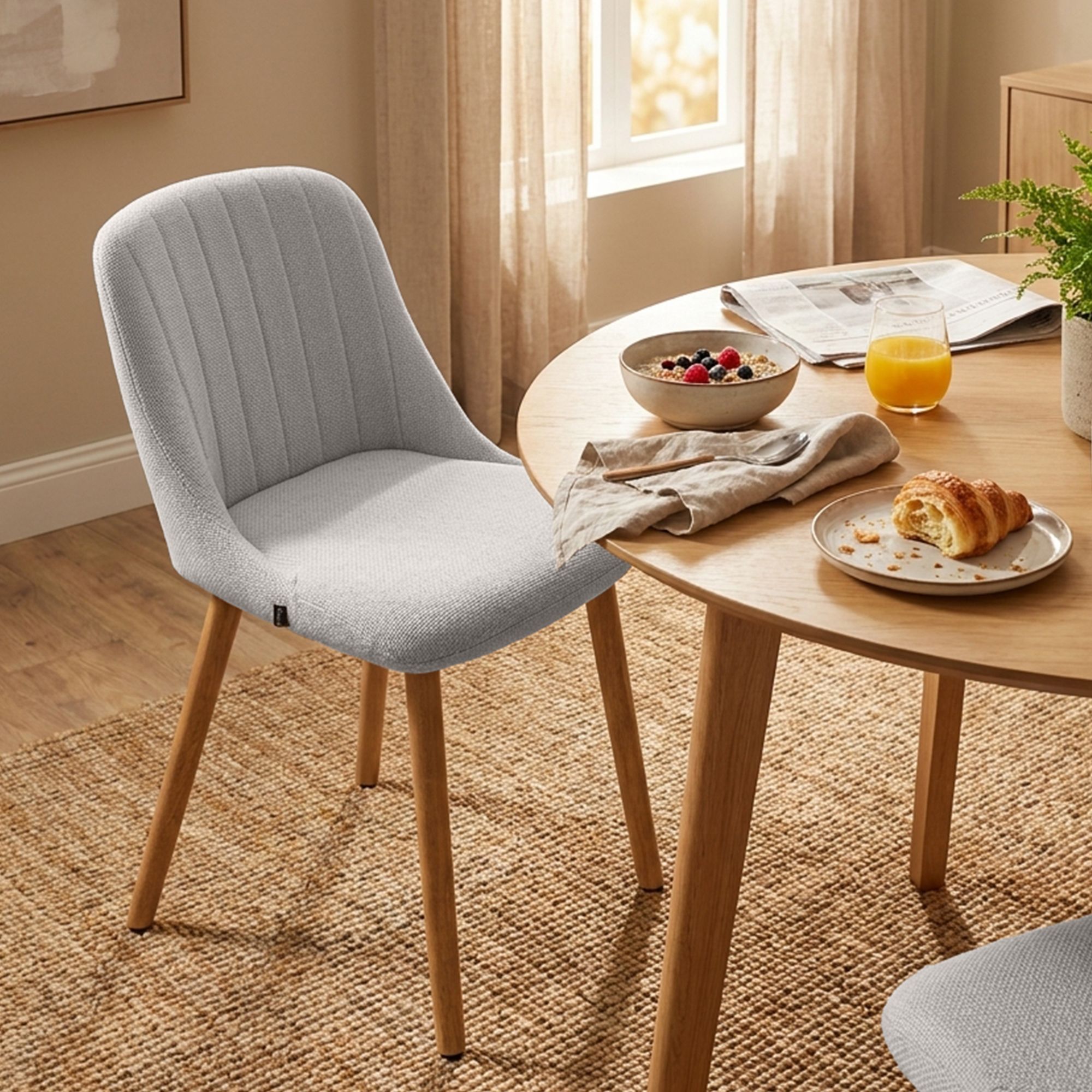 Esszimmerstuhl Arie Stoff, beige