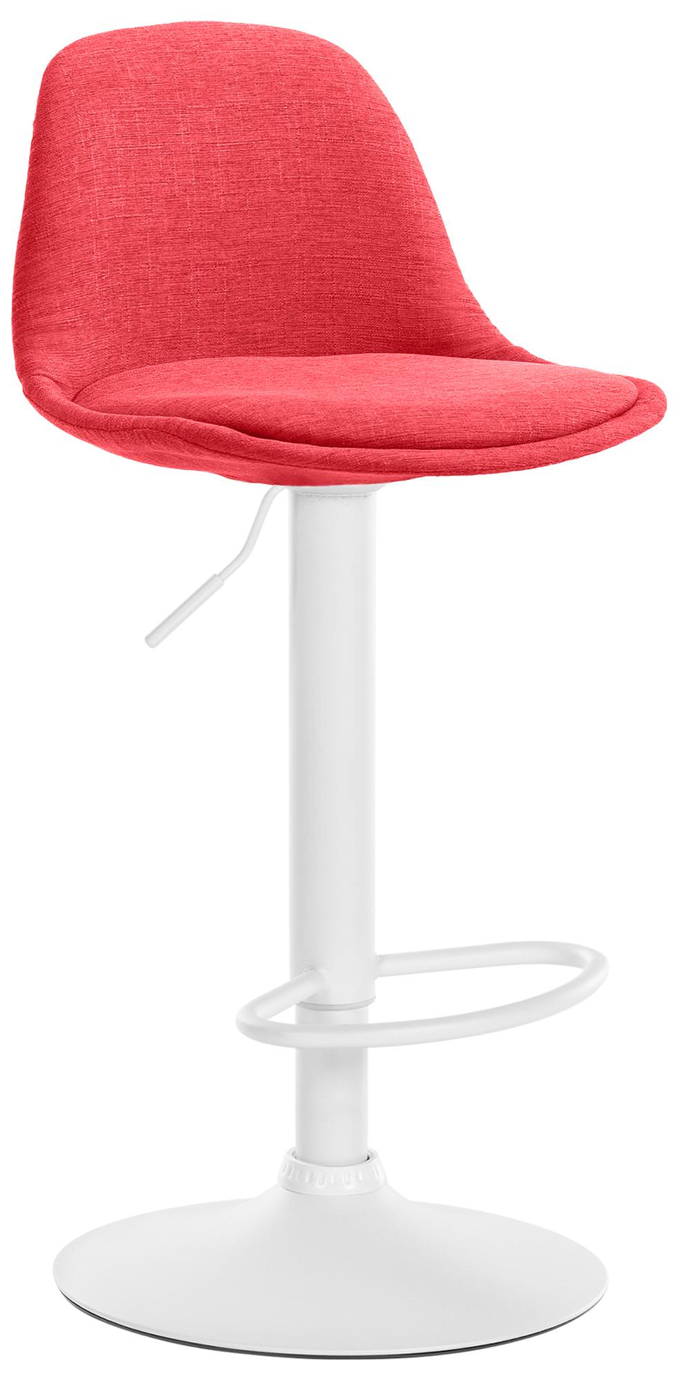 Barhocker Kiel Stoff weiß, rot