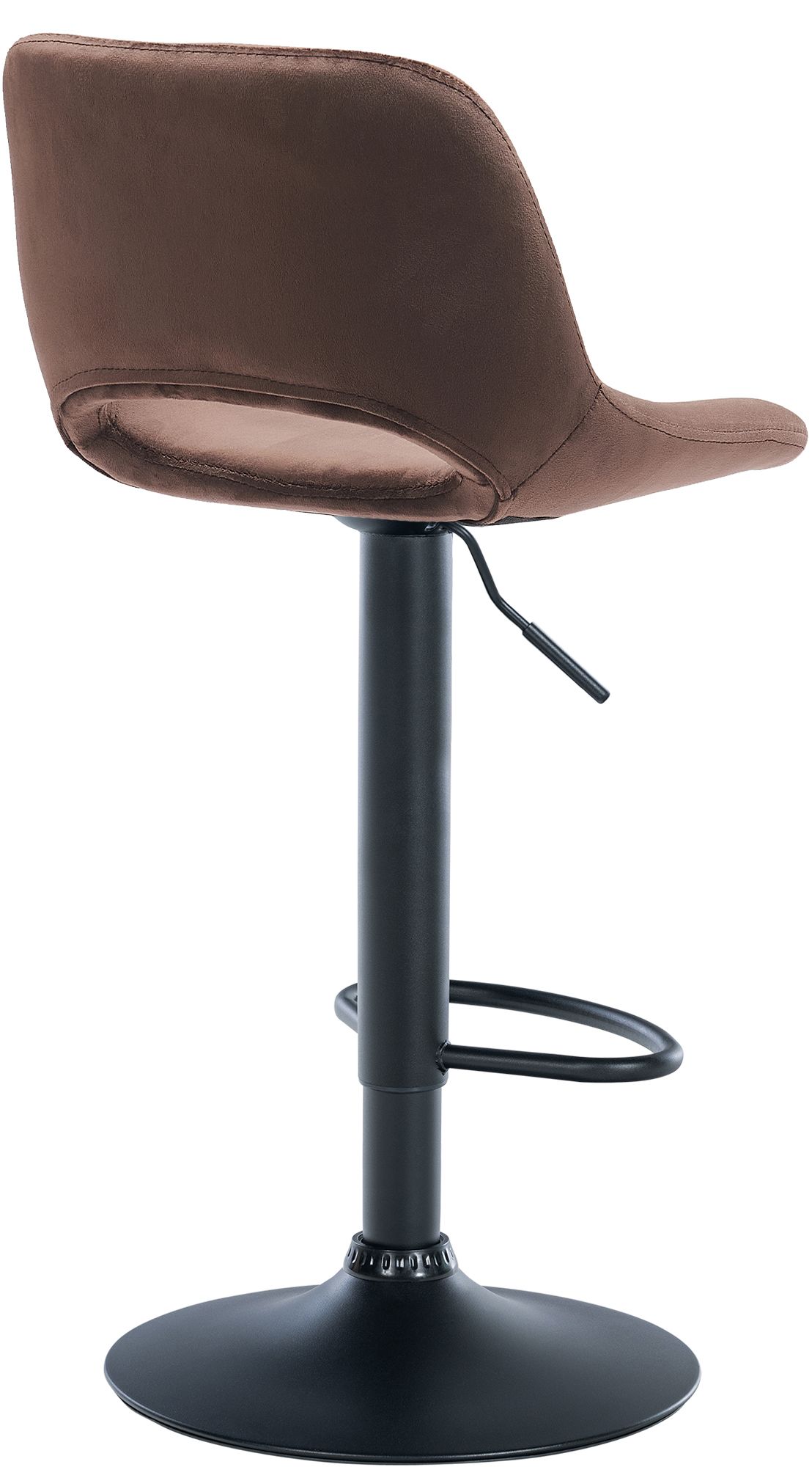 2er Set Barhocker Camden Samt schwarz, braun