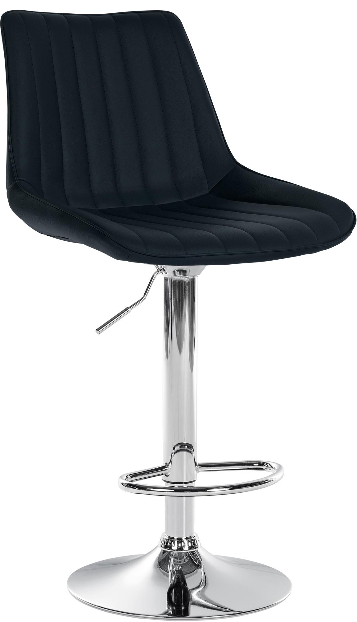 Barhocker Toni Kunstleder chrom, schwarz