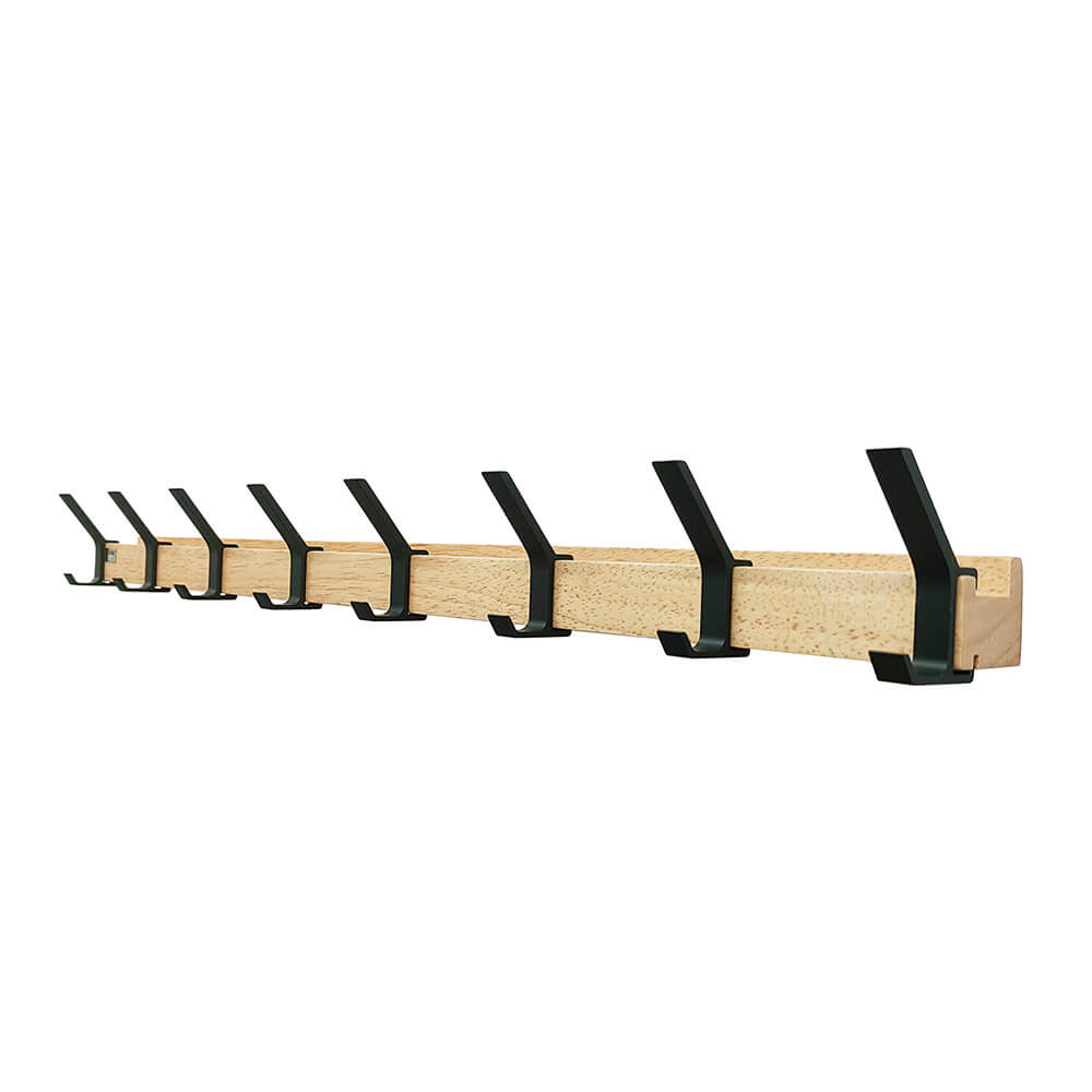 Garderobenleiste inkl. Haken, Magnete und Bilderregal STRIPE - 8 x Haken