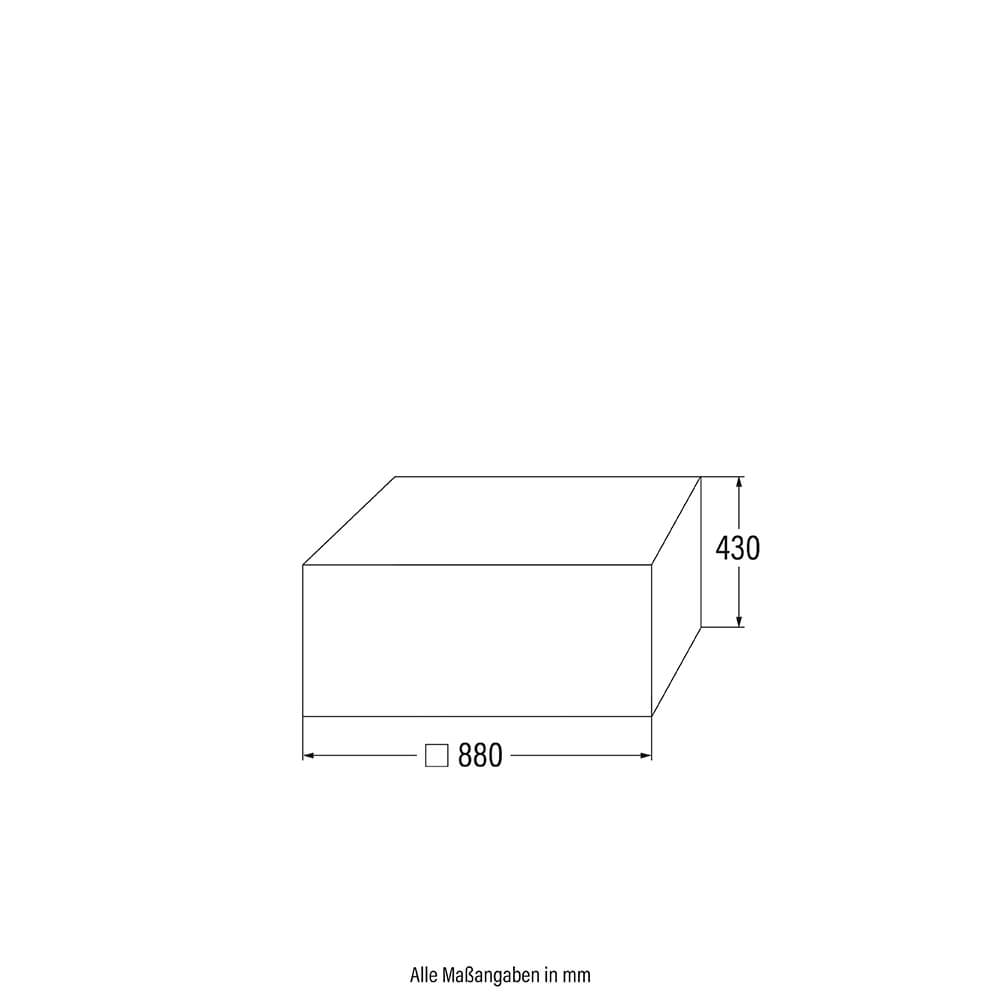 Modulares Sofa Hocker VERONA - 87 x 87 cm Hellgrau