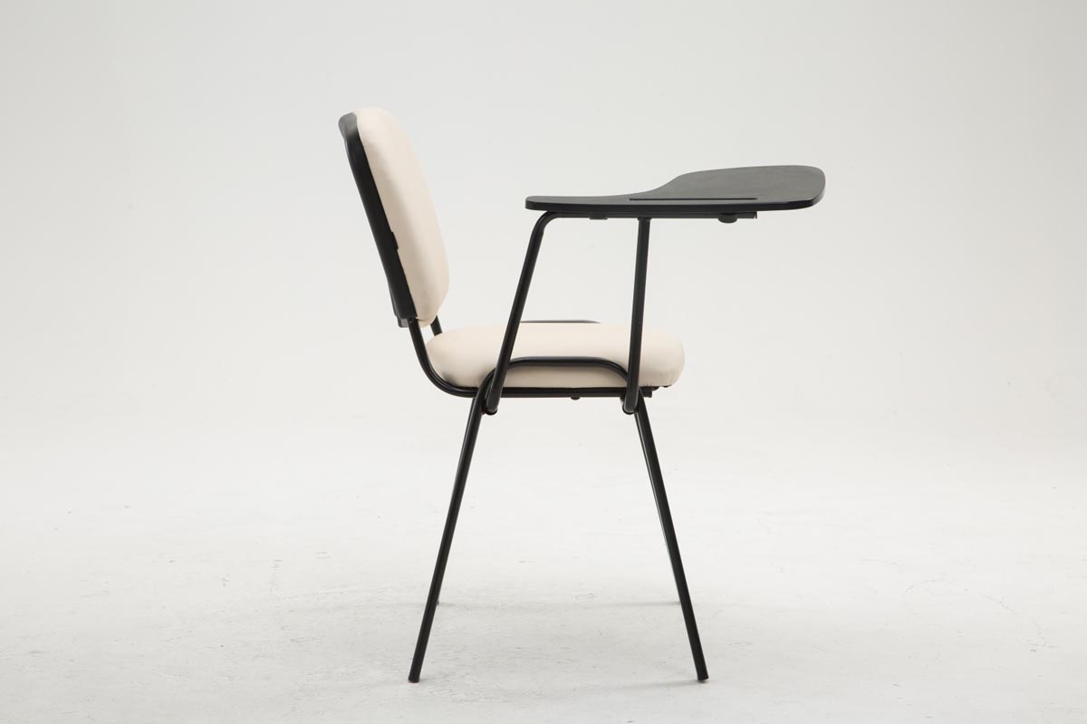Stuhl Ken mit Klapptisch Kunstleder, creme