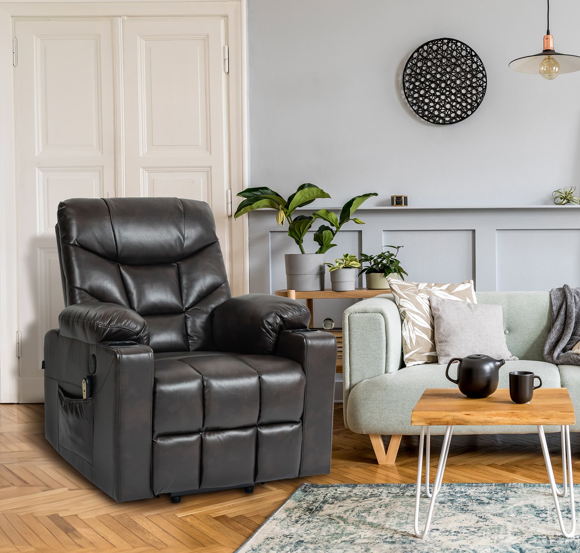 Sessel Andover Kunstleder, braun