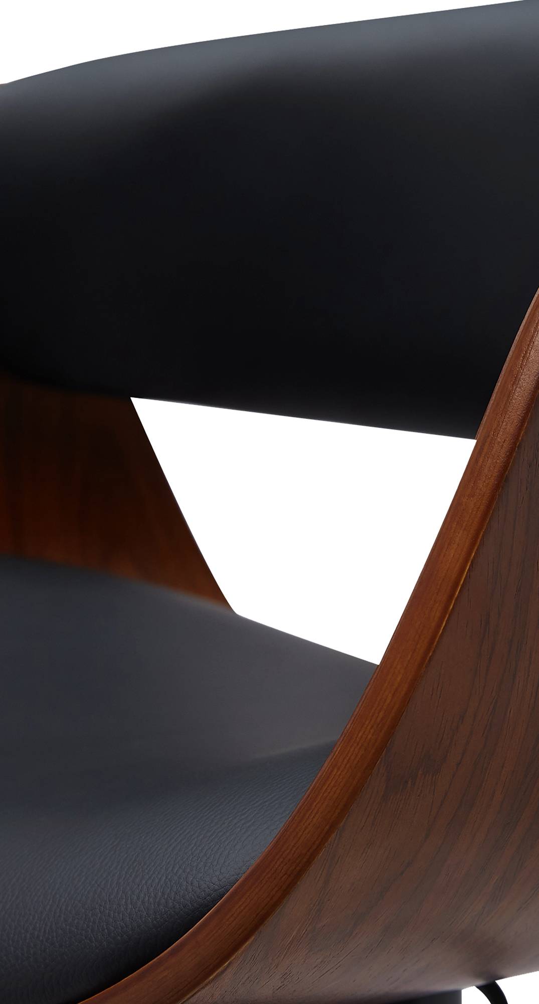 Barhocker Portmore Kunstleder schwarz, walnuss/schwarz