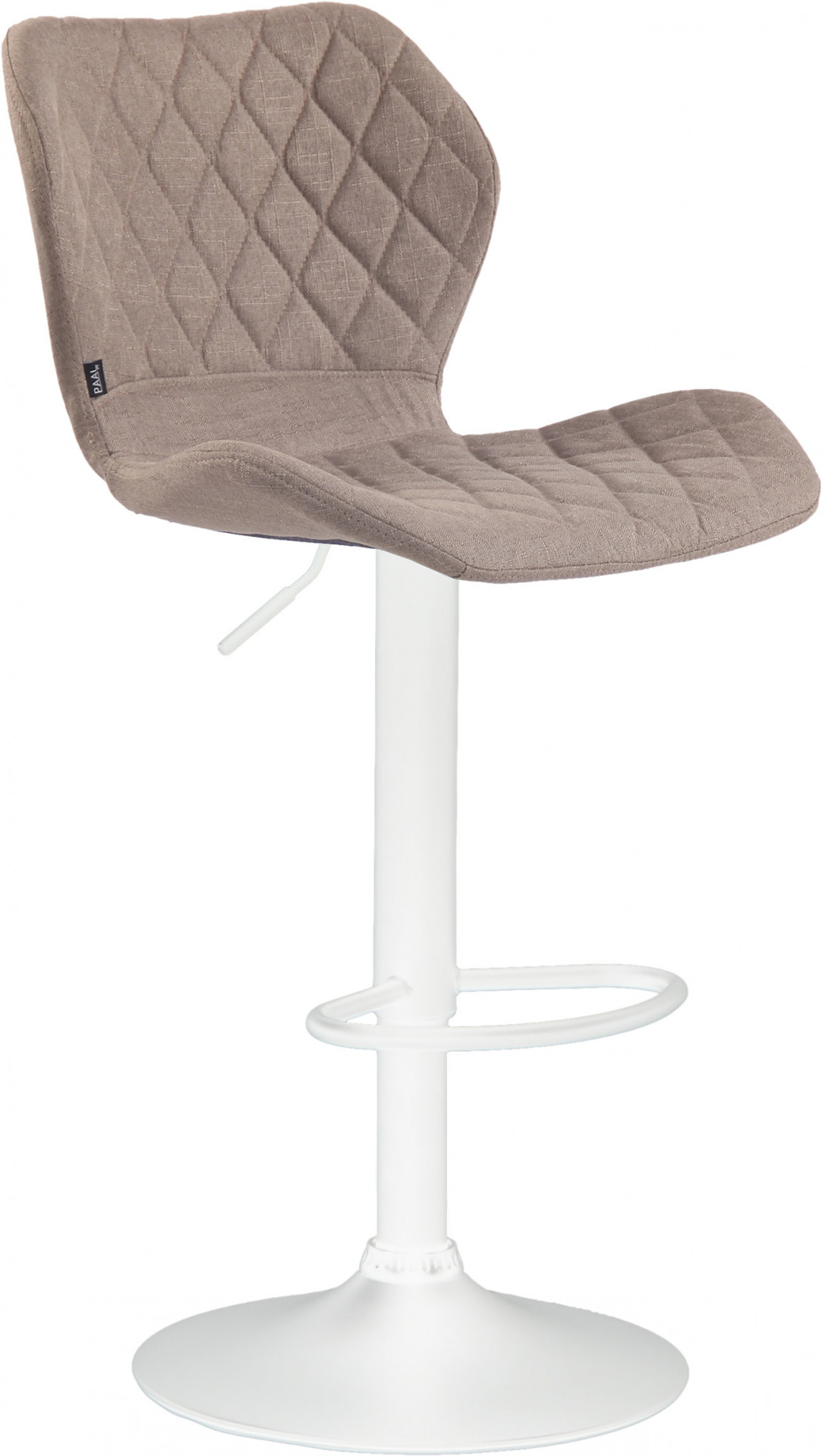 Barhocker Cork Stoff weiß, taupe