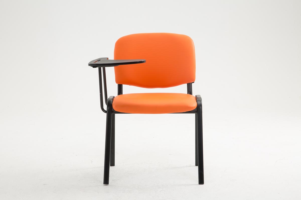 Stuhl Ken mit Klapptisch Kunstleder, orange