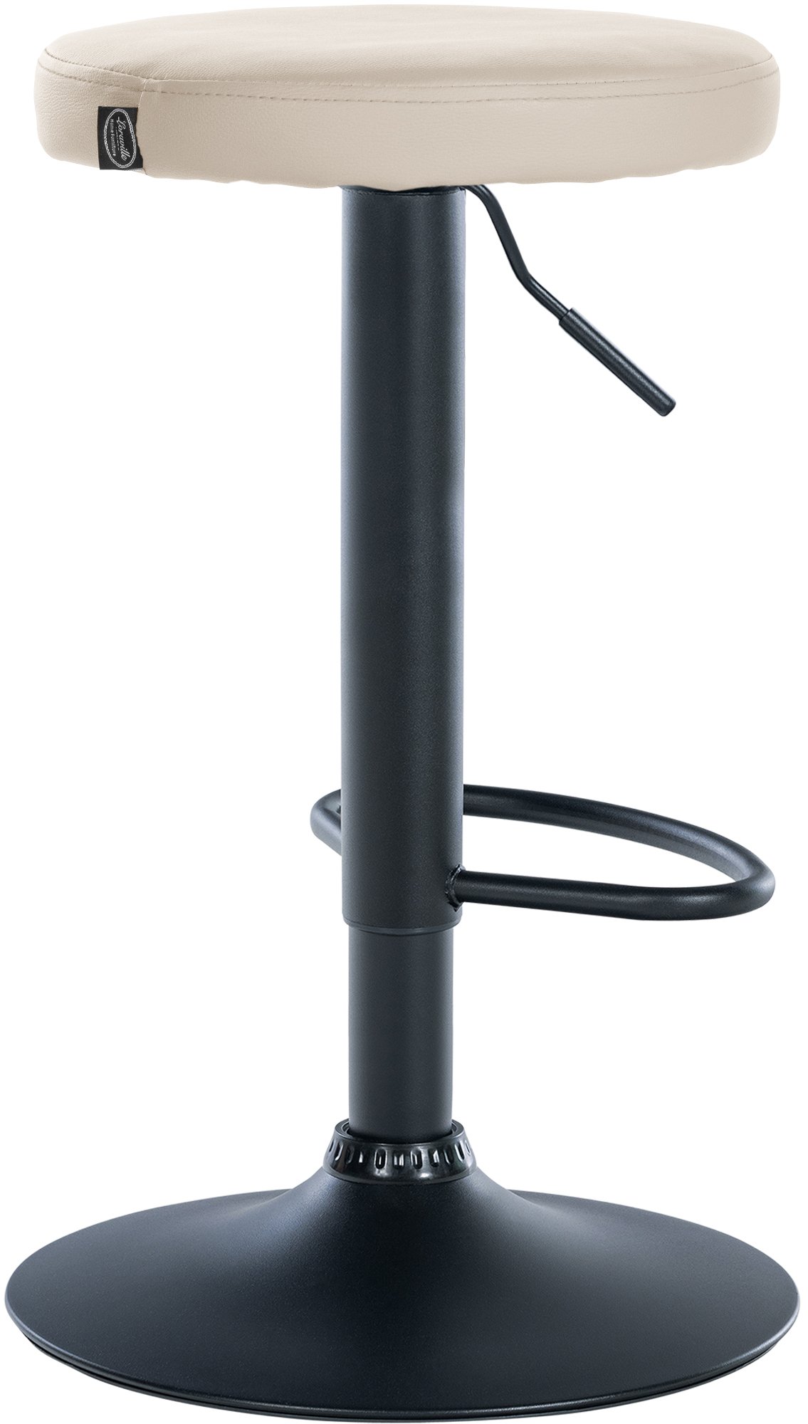 2er Set Barhocker Ponte Kunstleder schwarz, creme