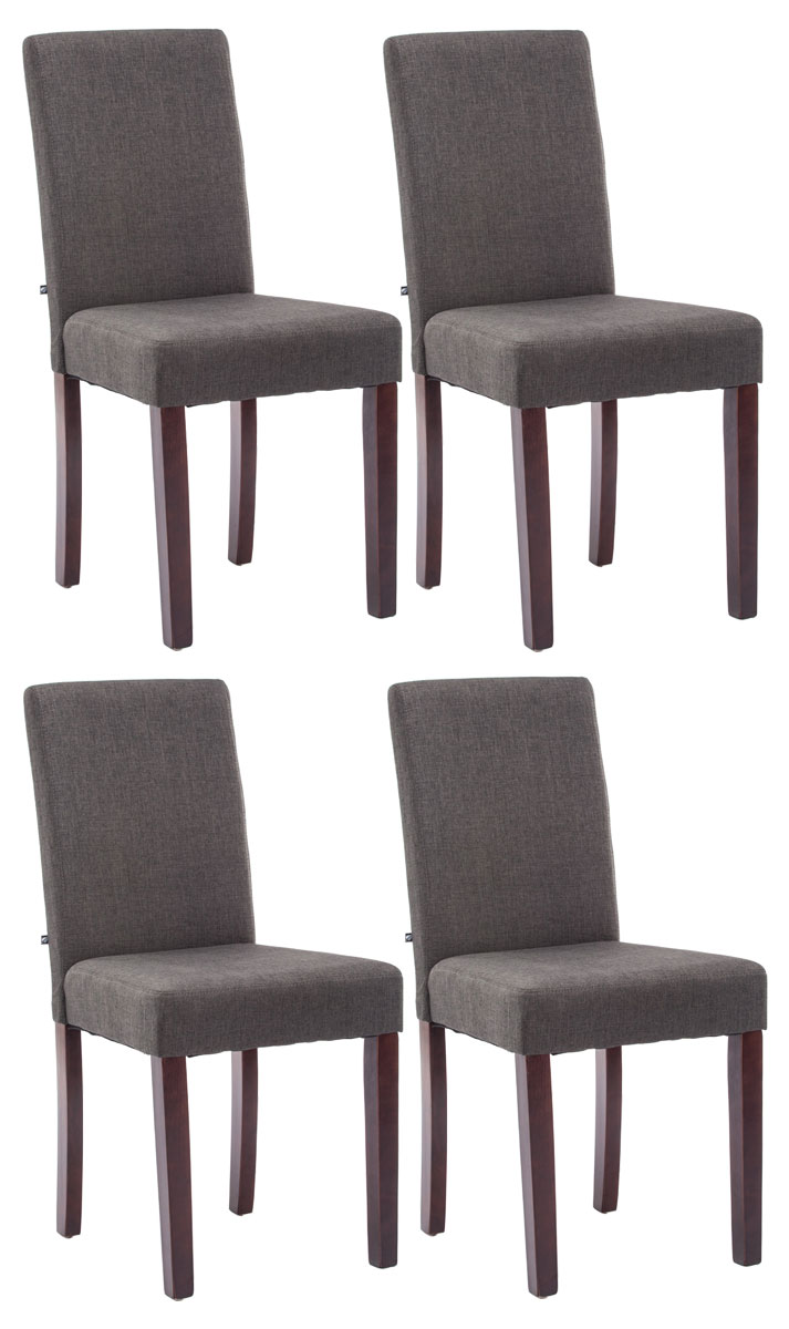4er Set Esszimmerstuhl Ina Stoff cappuccino, dunkelgrau