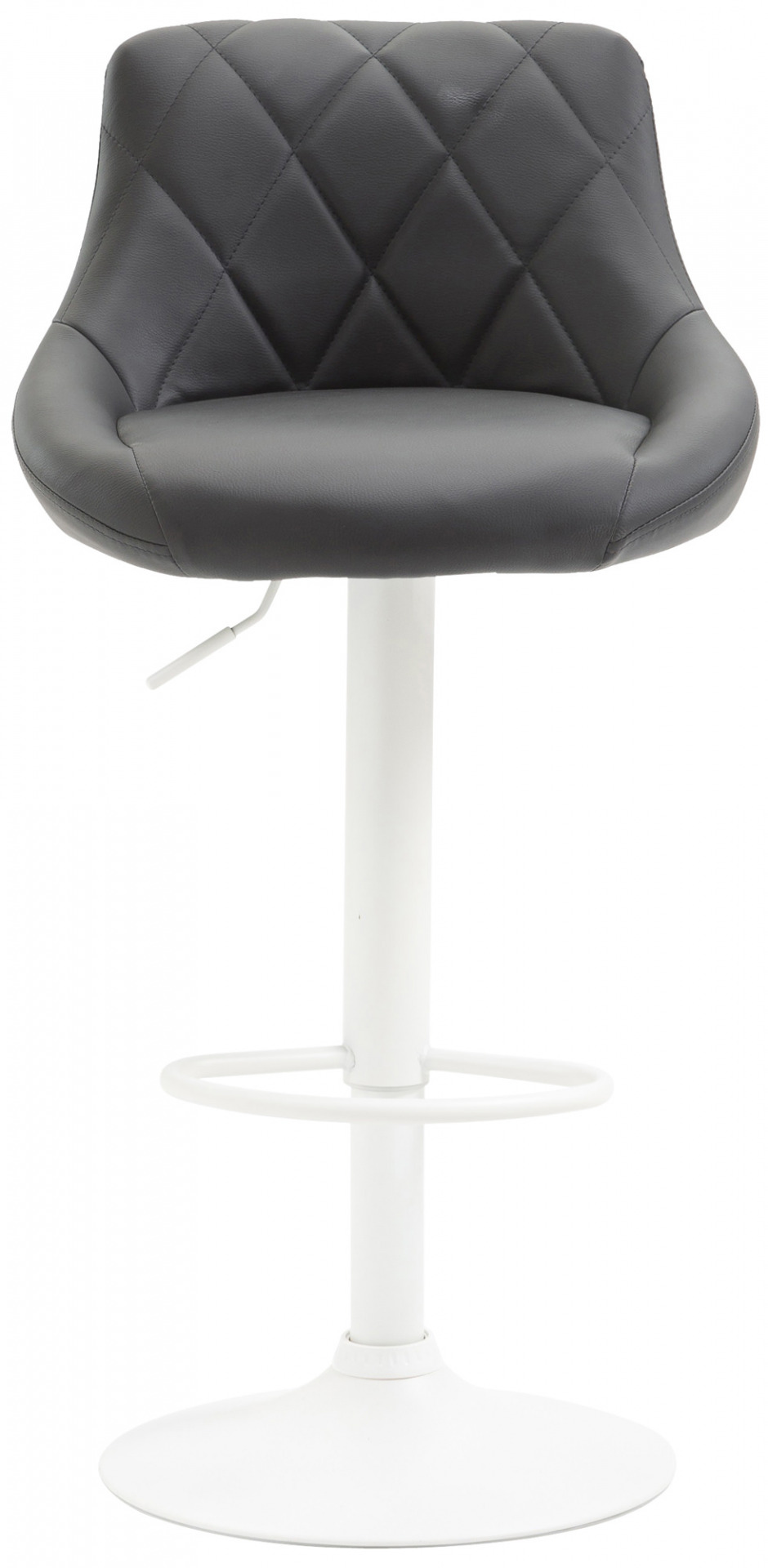 Barhocker Lazio Kunstleder weiß, grau