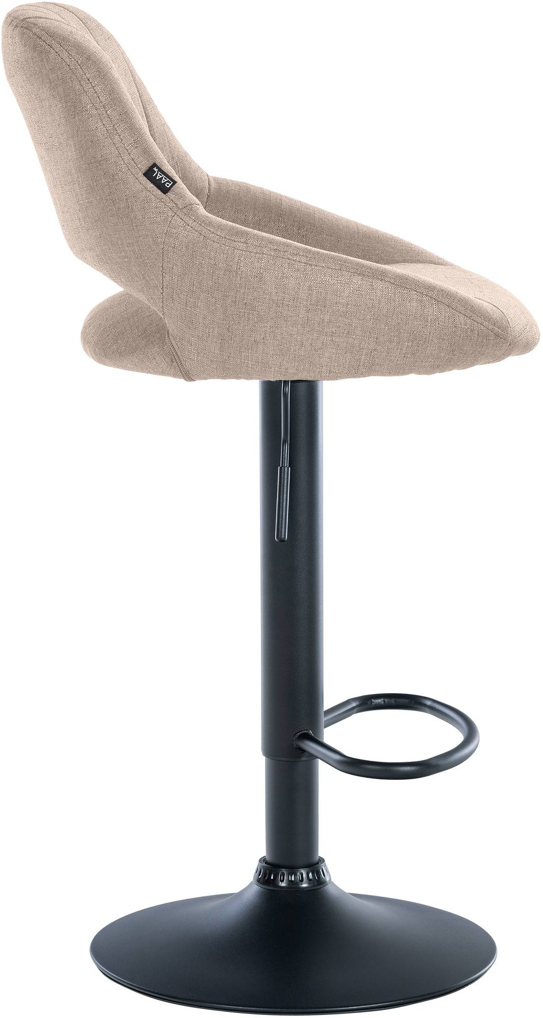 Barhocker Milet Stoff schwarz, taupe