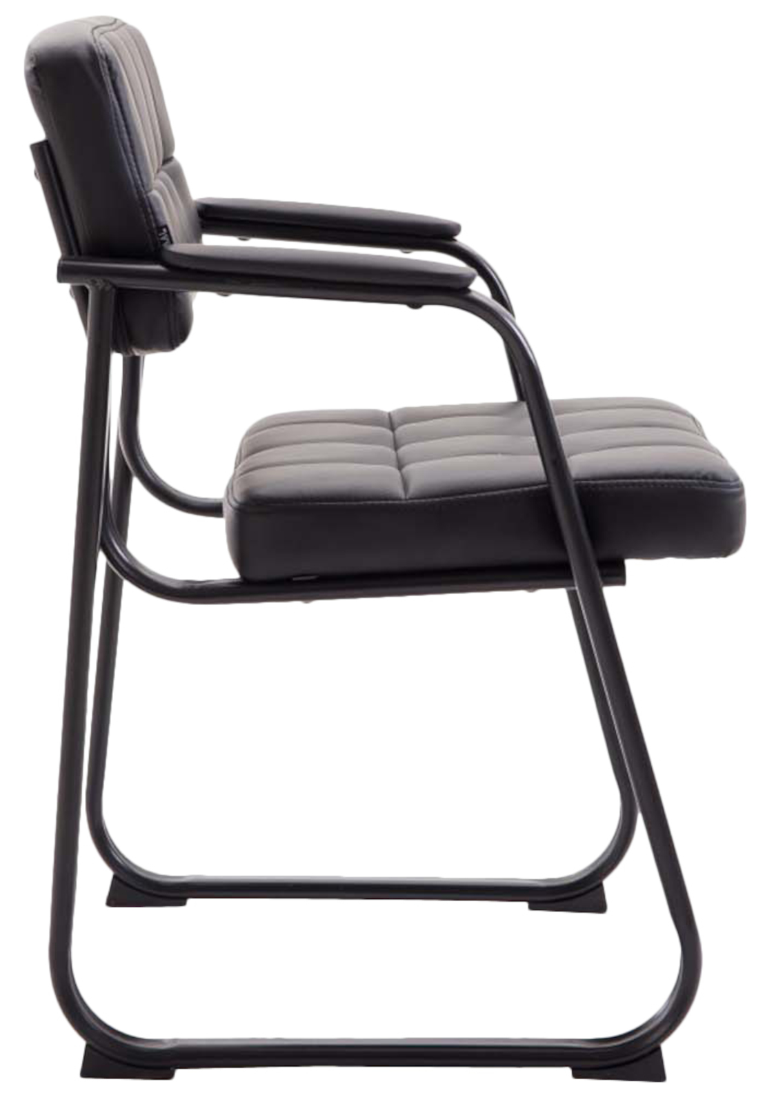 2er Set Besucherstühle Canada B Kunstleder, schwarz