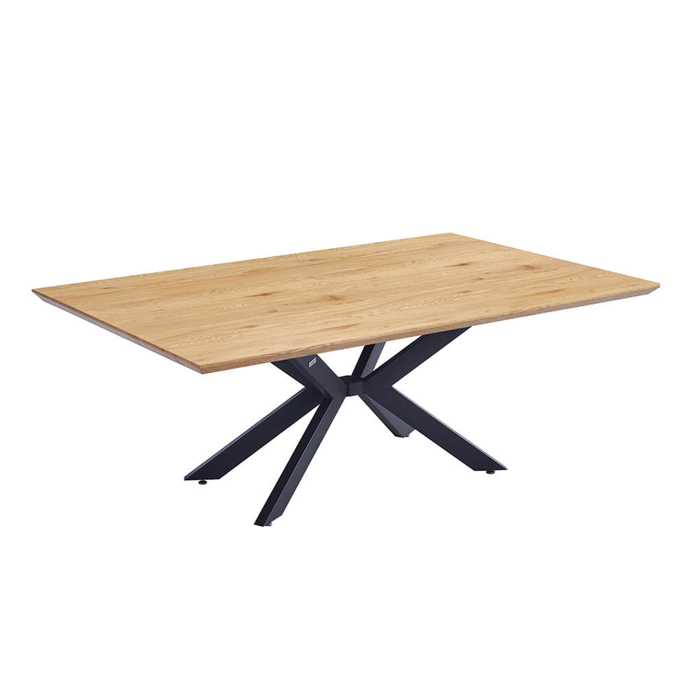 Esstisch Eckig AVENCIA inkl. Sternfuß - 160 x 100 cm Light Oak