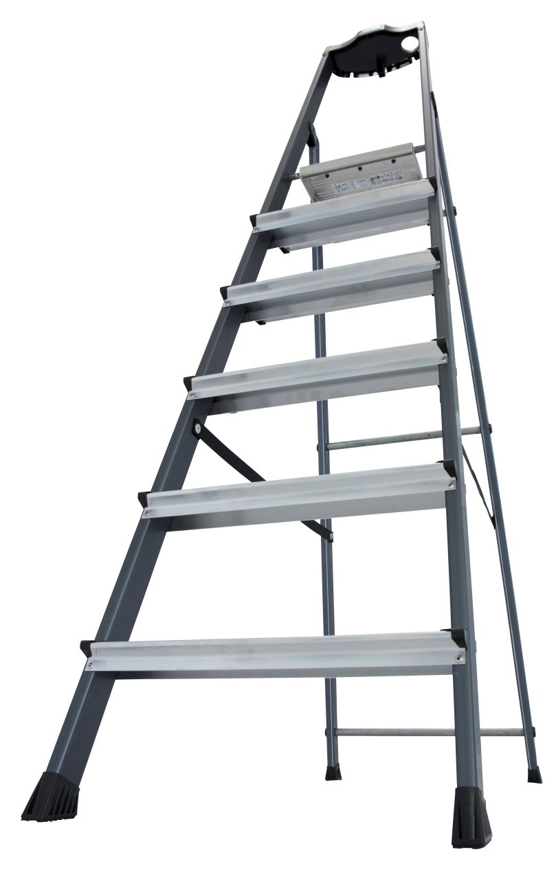 MONTO Stufen-Stehleiter Securo eloxiert, 1x6 Stufen