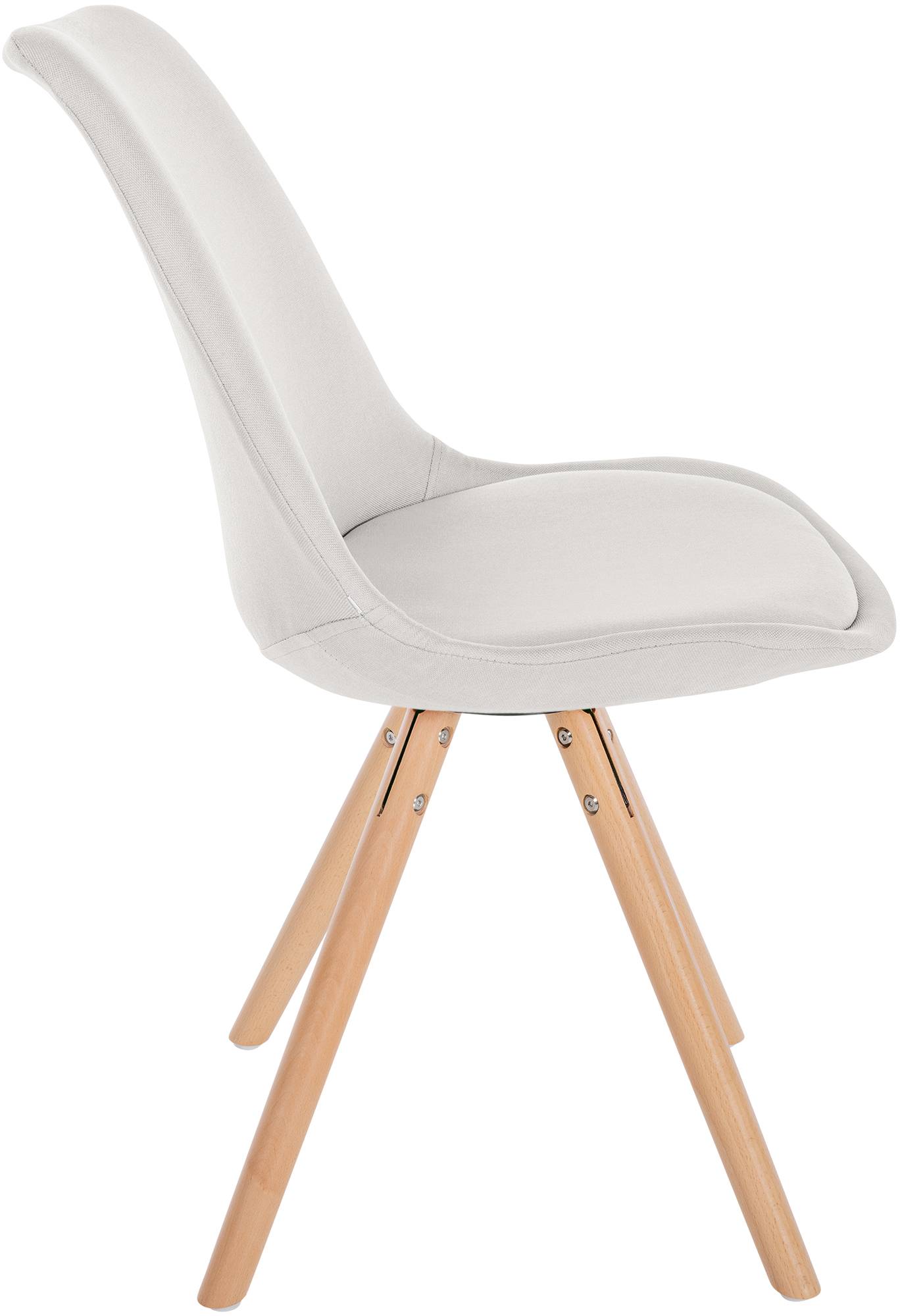 Stuhl Sofia Stoff Rund, creme