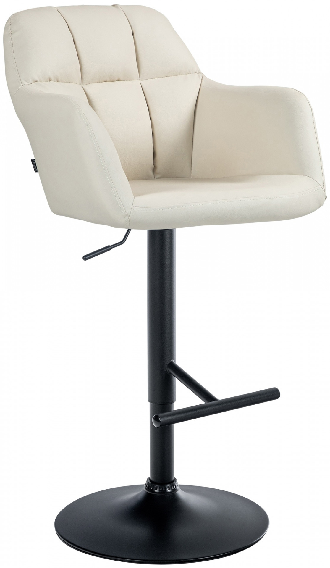 Barhocker Natoma Kunstleder schwarz, creme
