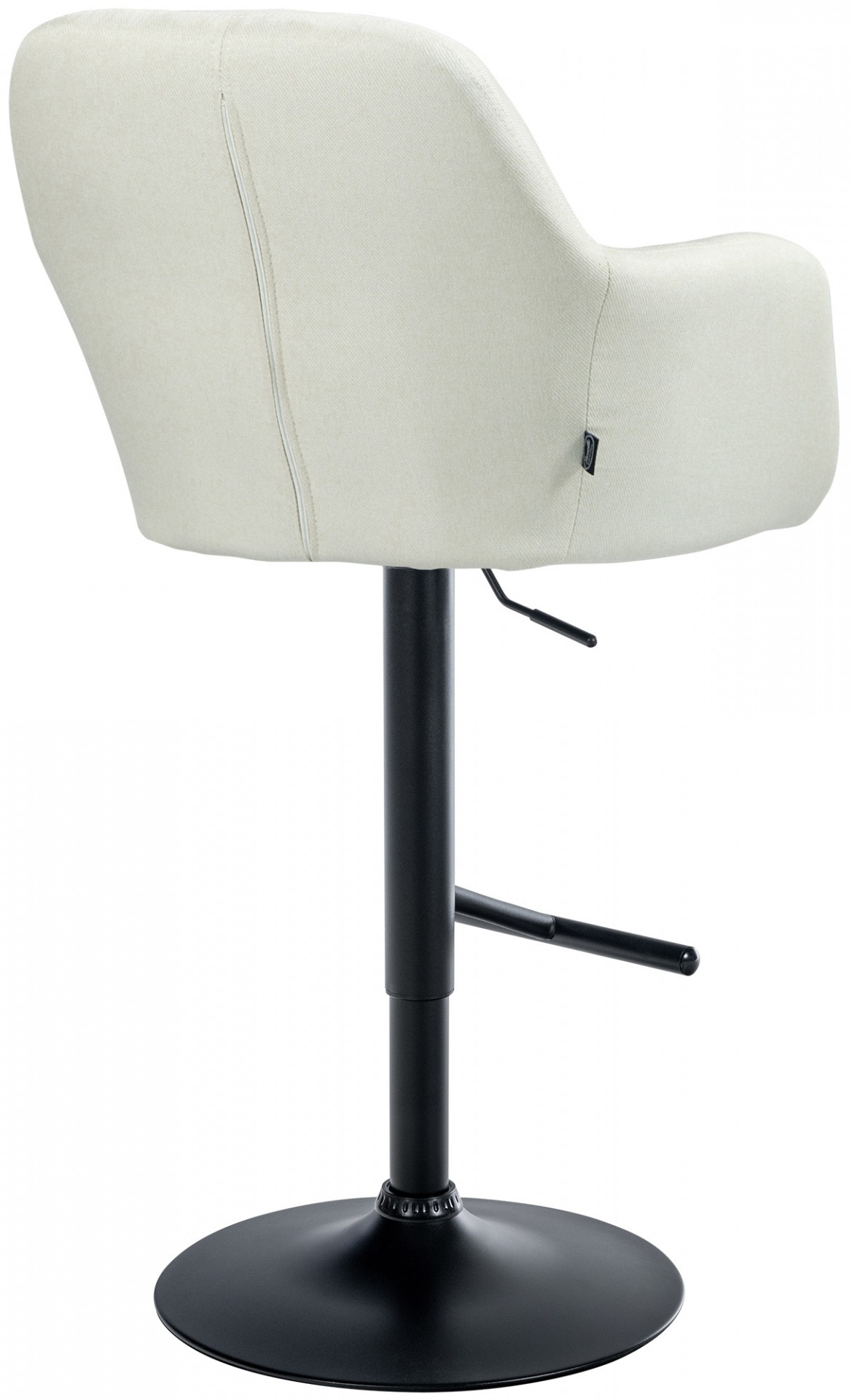 Barhocker Natoma Stoff schwarz, creme