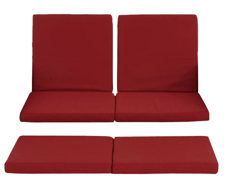 3er-Set Kissenbezüge Sofa Ancona, rubinrot