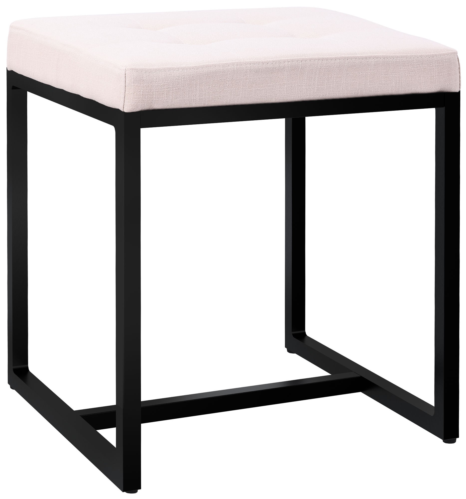 Sitzhocker Barci B Stoff, creme