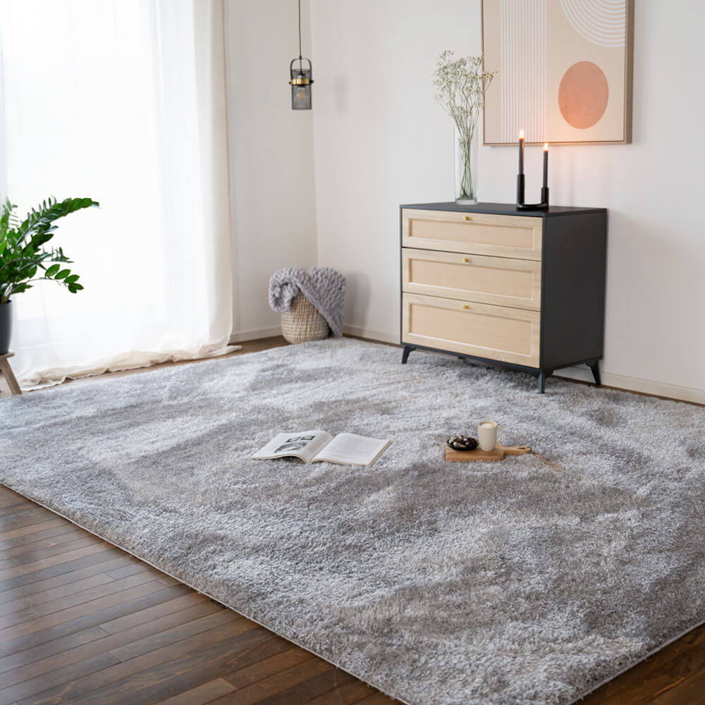 Hochflor Teppich SOFI - 180 x 120 cm Dunkelgrau