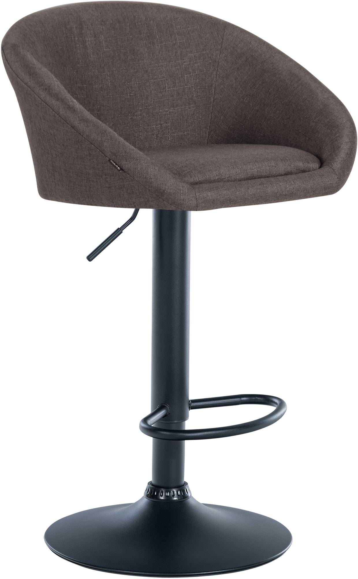 Barhocker Davie Stoff schwarz, dunkelgrau