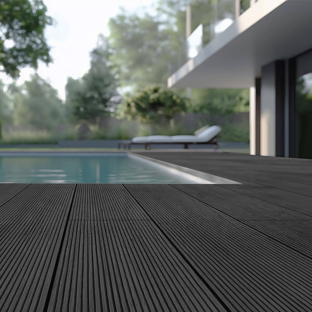 WPC Terrassendielen Komplettset (inkl. Unterkonstruktion) SAMANA - Anthrazit 10m²