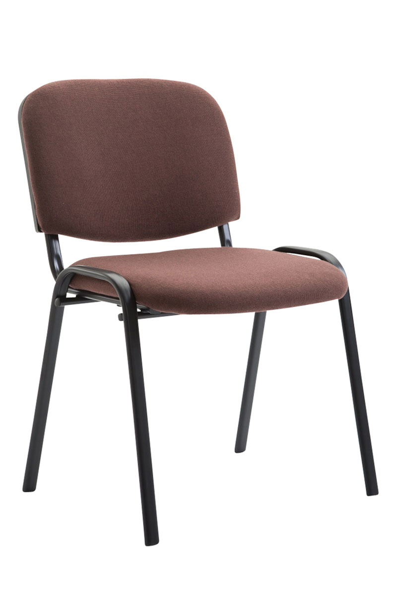 4er Set Besucherstuhl Ken Stoff, braun