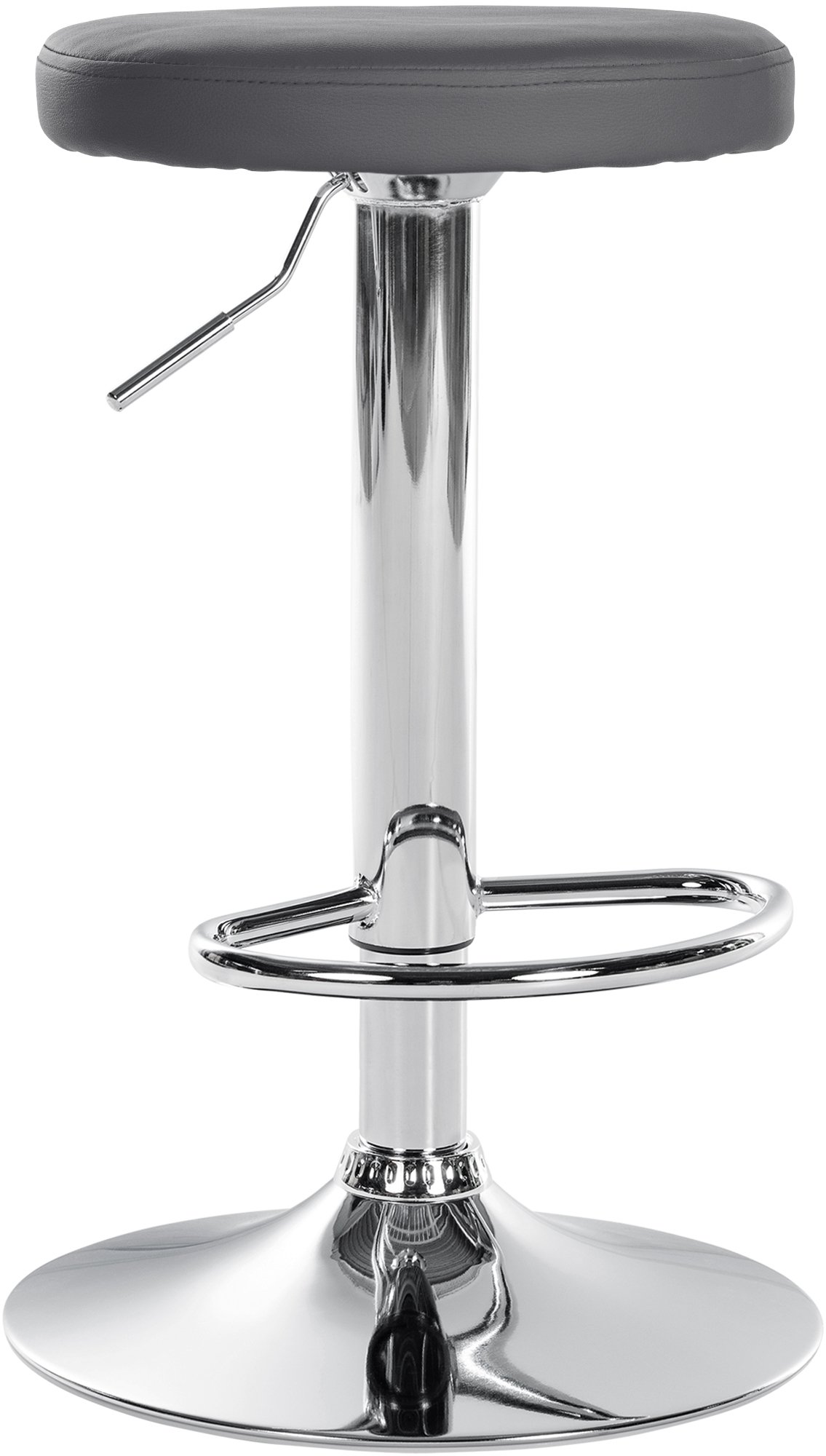 Barhocker Ponte Kunstleder chrom, grau