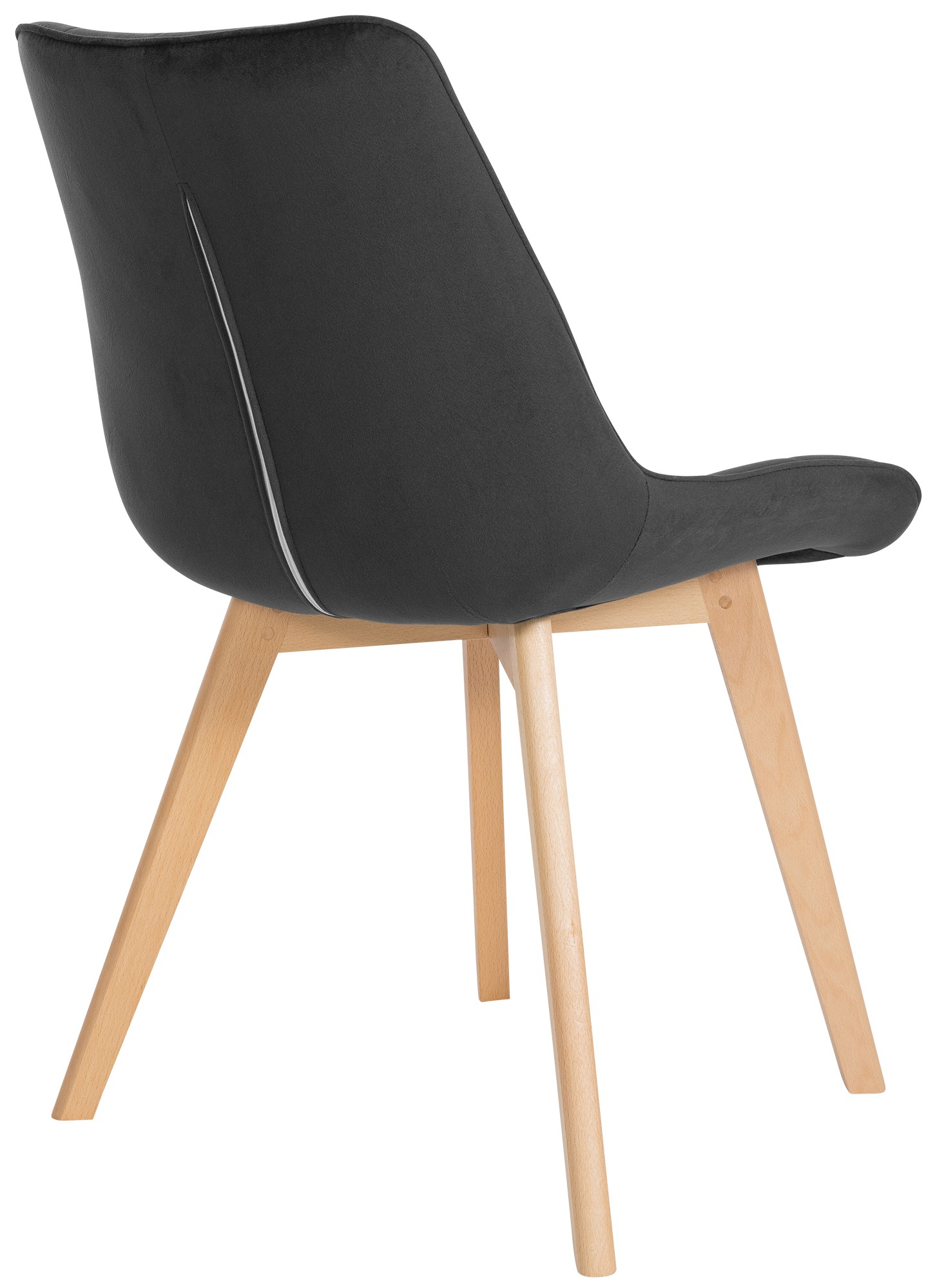 2er Set Stühle Brook Samt, schwarz