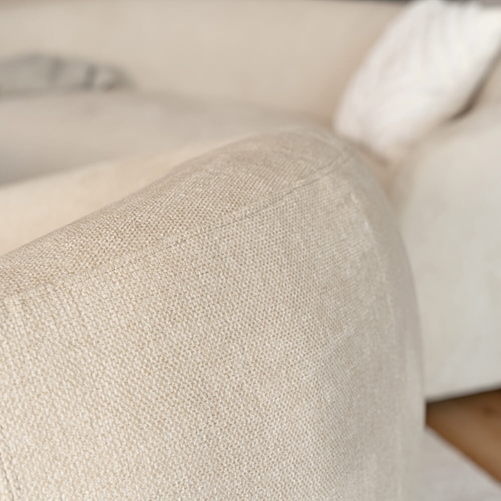 Sofa CASARA Webstoff Beige - 258 x 128 x 72 cm