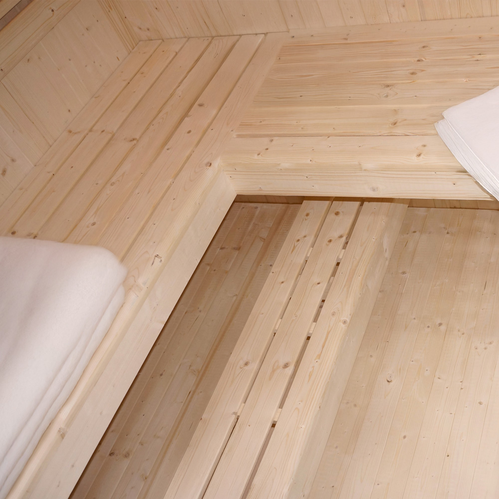 Traditionelle Sauna SHADOW XL BIG - 200 x 200 cm für 6 Personen