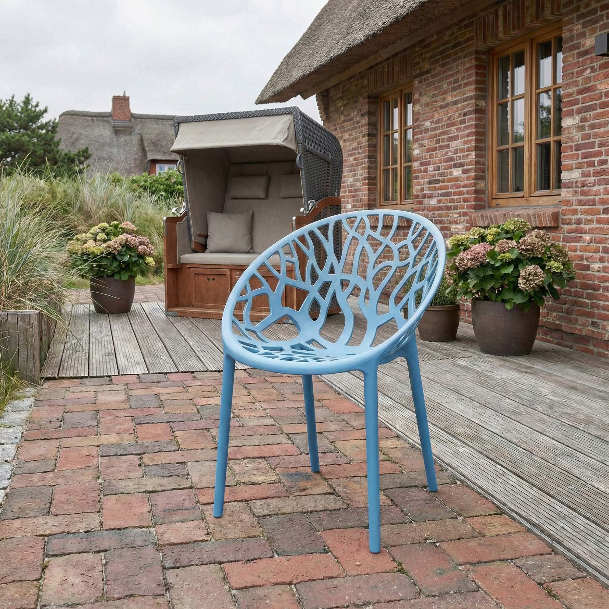 4er Set Stuhl Hope, blau