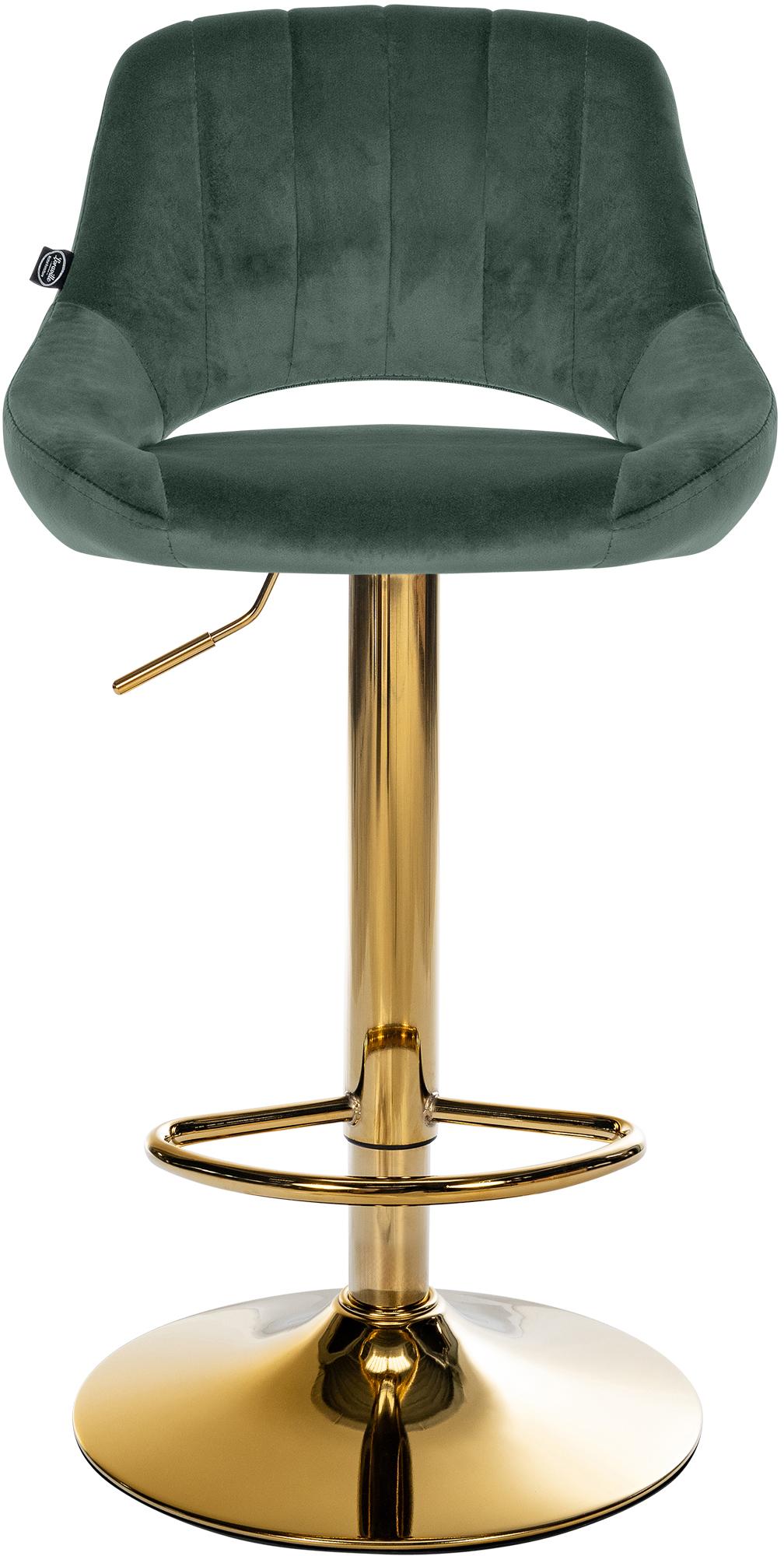 Barhocker Milet Samt gold, grün