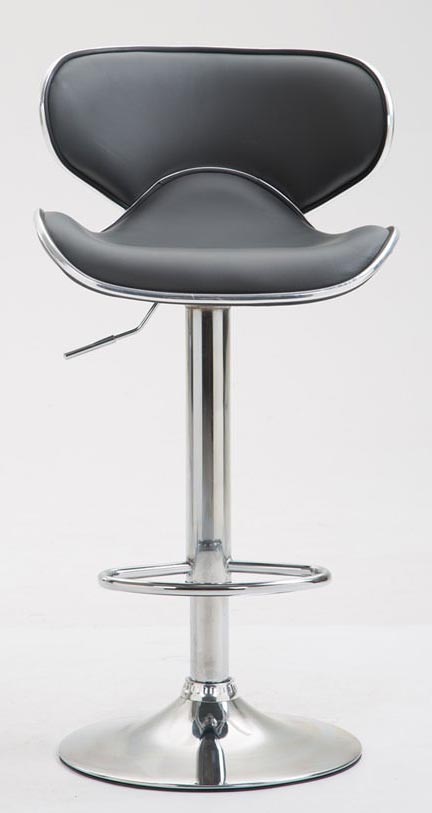 2er Set Barhocker Las Vegas V2 Kunstleder chrom, grau