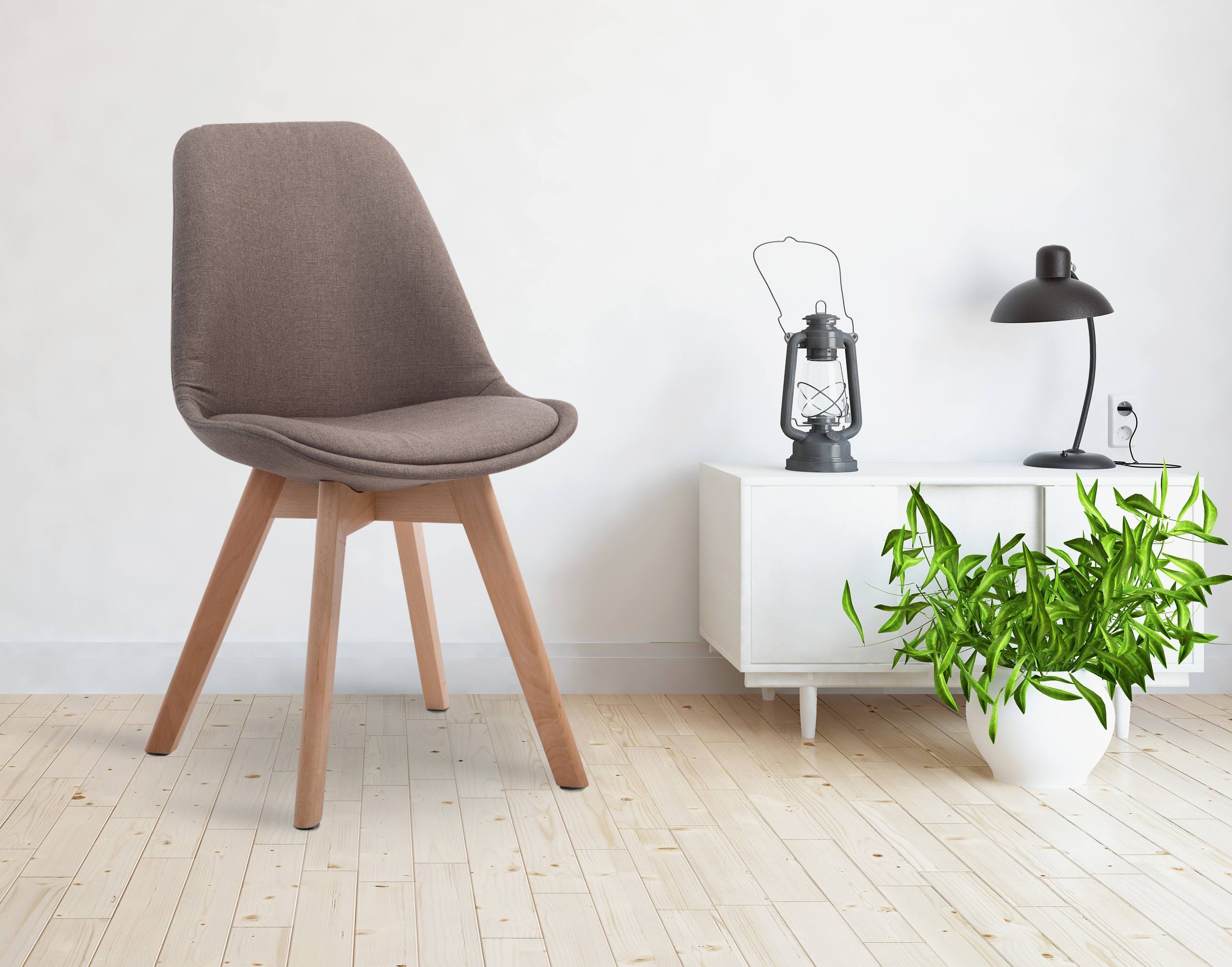 Besucherstuhl Borneo V2 Natura Stoff, taupe