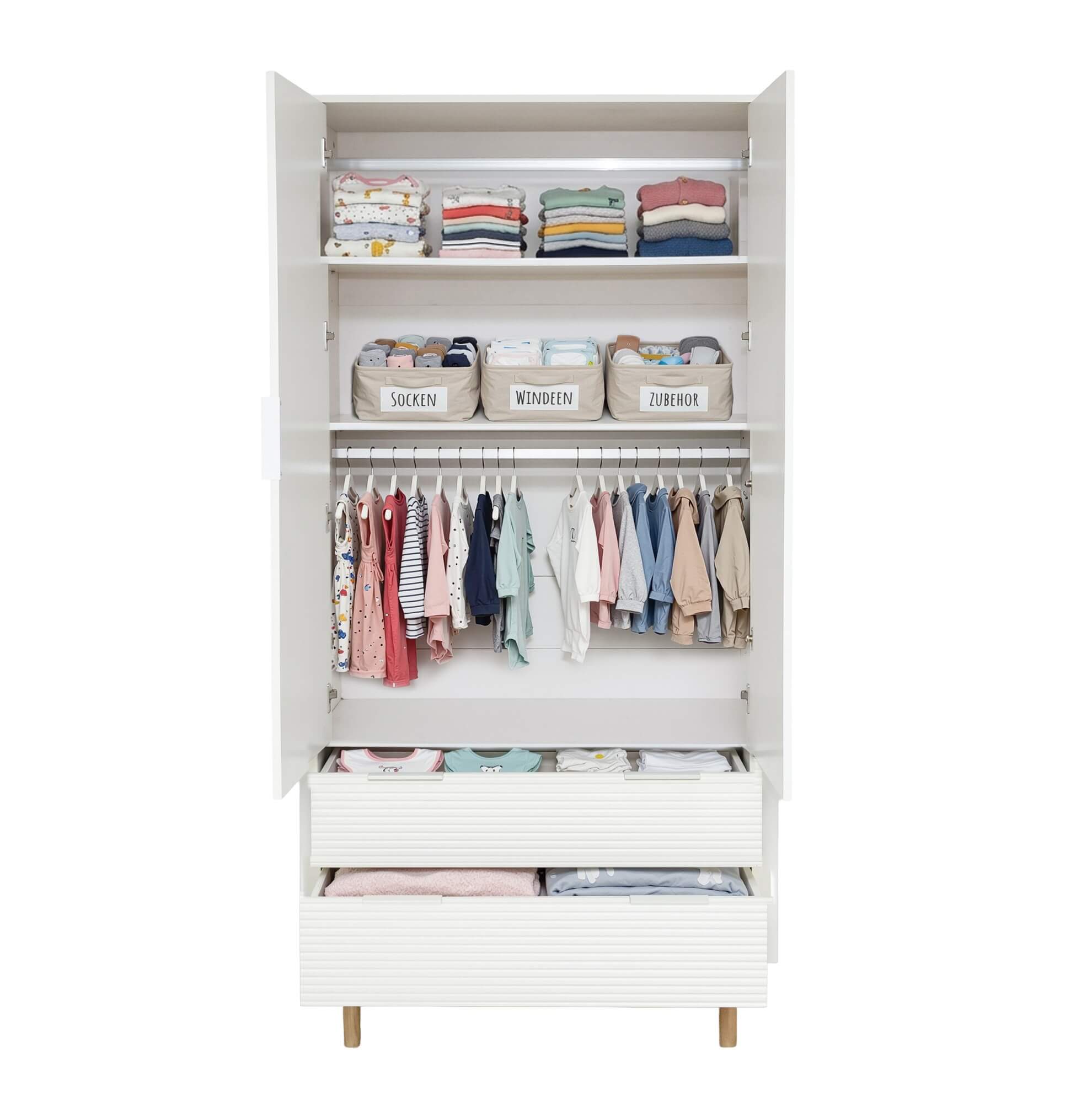 Kleiderschrank COCO – 100 × 200 cm Weiß